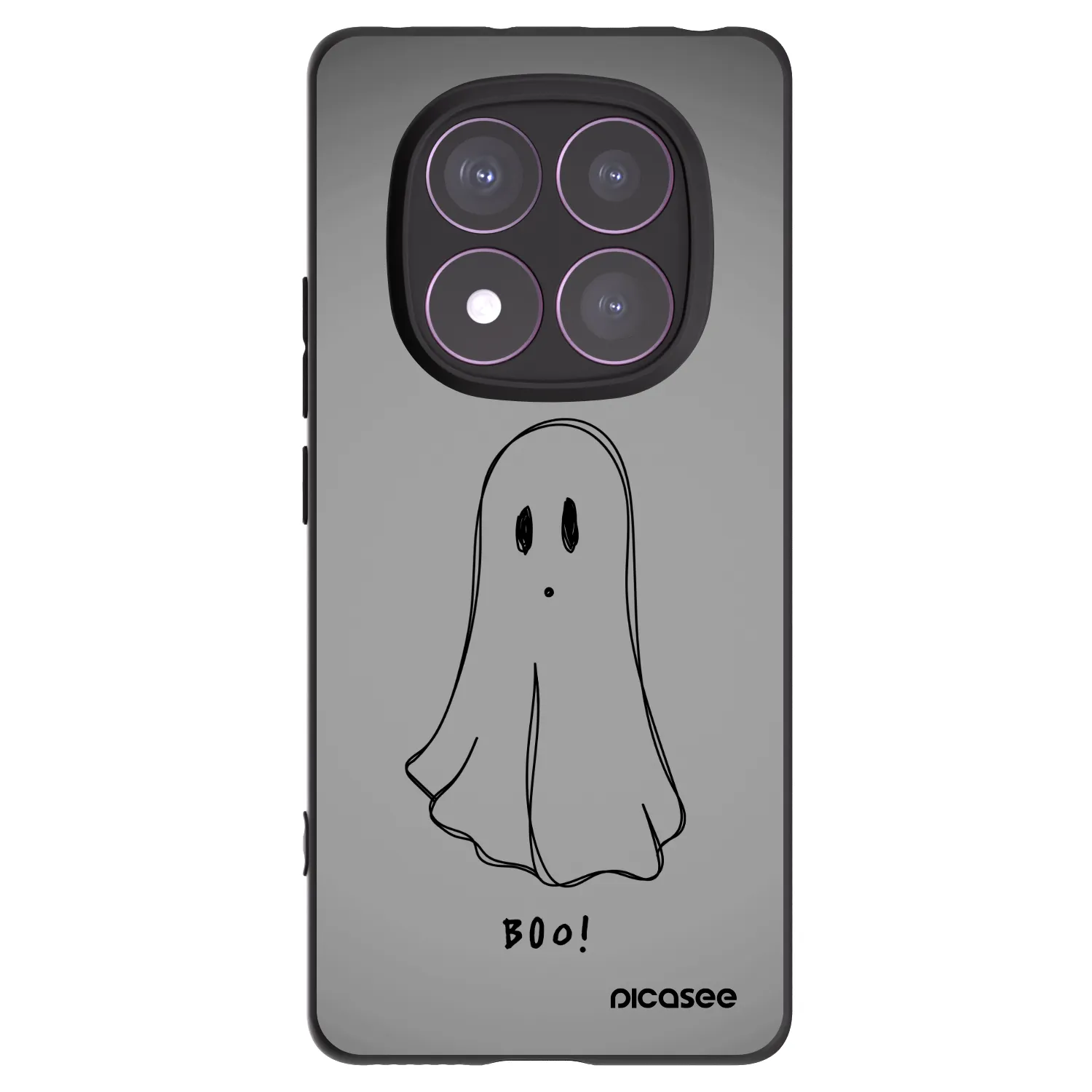 Picasee Xiaomi Redmi Note 14 Pro 4G Hülle - Schwarzes Silikon - Ghost