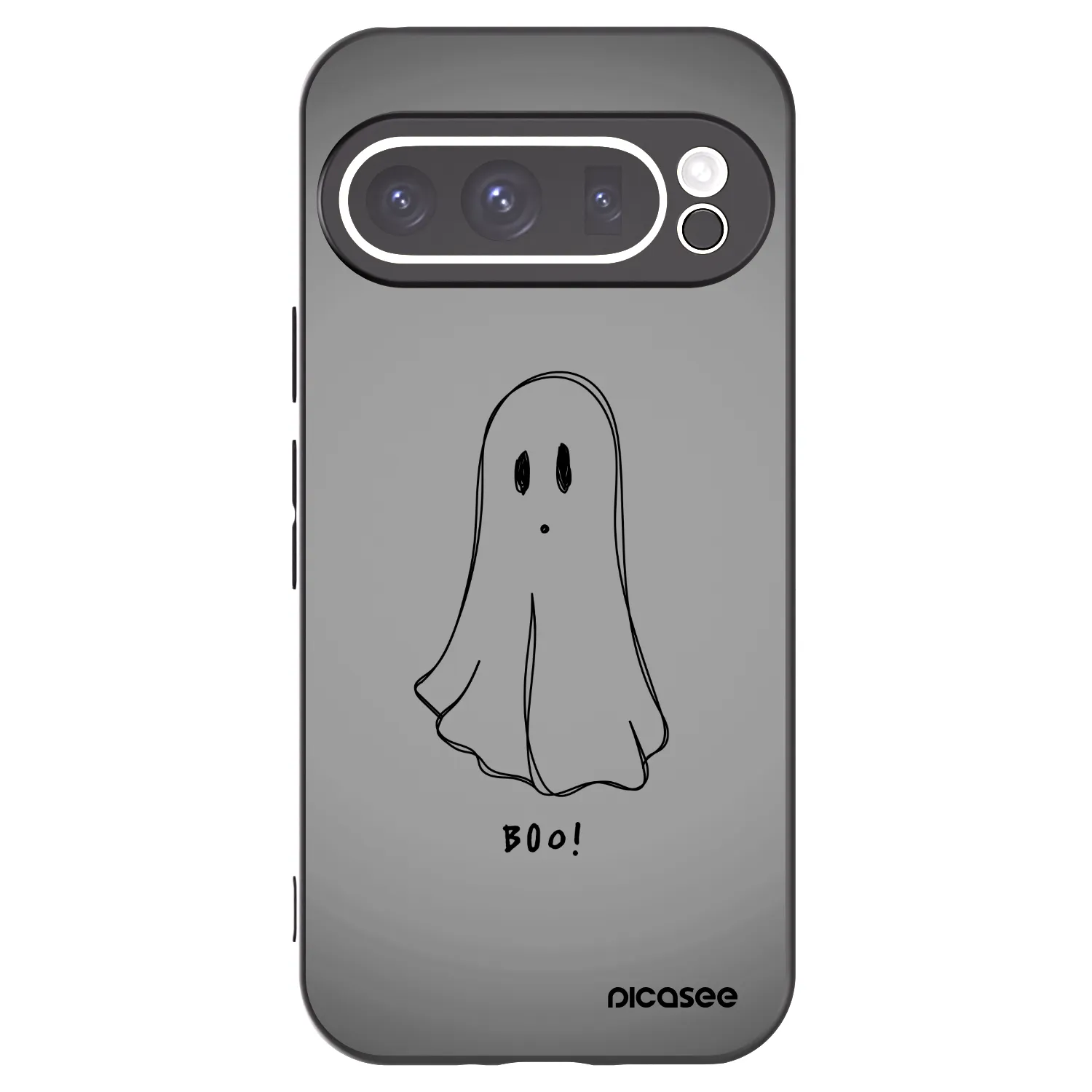 Picasee Google Pixel 9 Pro Hülle - Schwarzes Silikon - Ghost