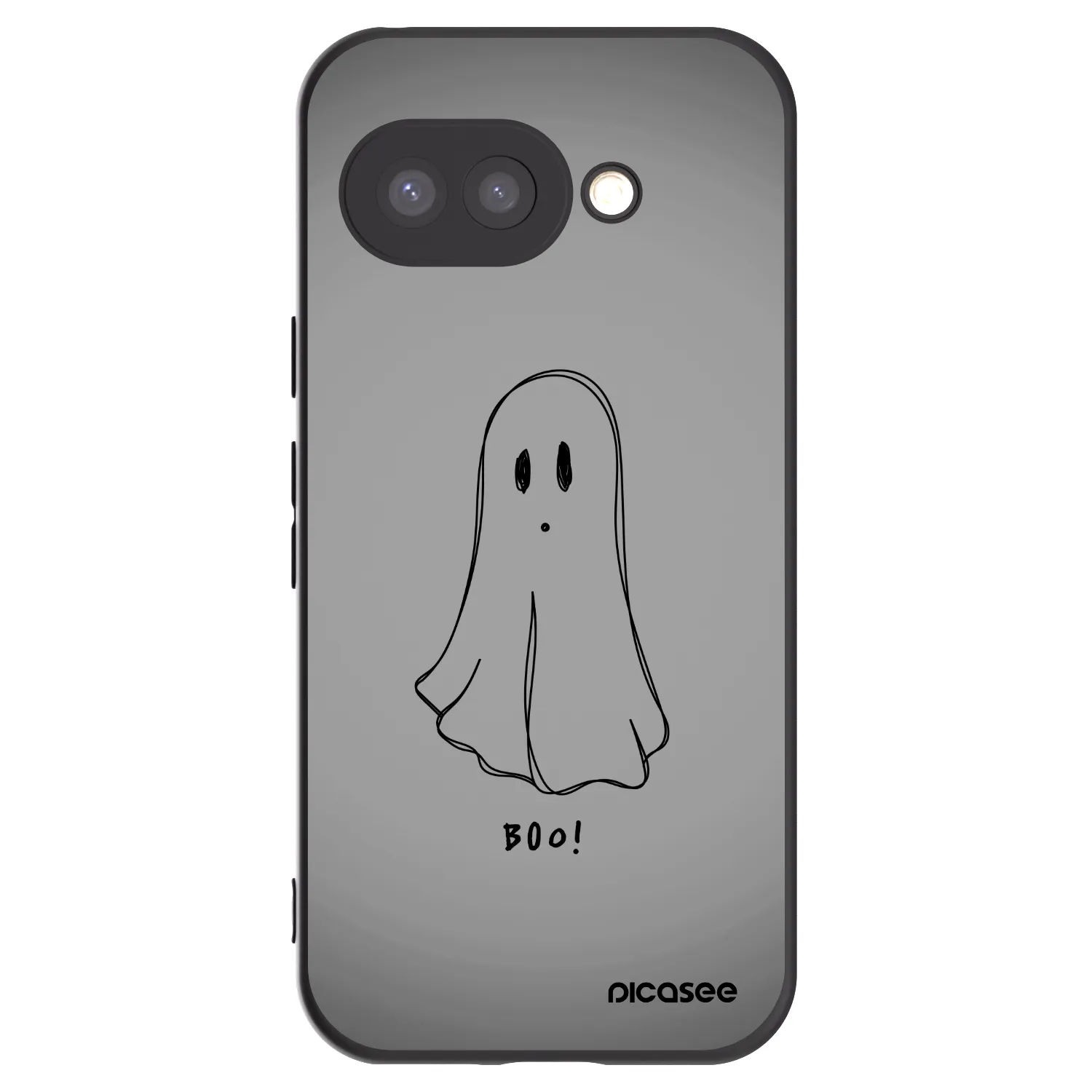 Picasee Google Pixel 9a Hülle - Schwarzes Silikon - Ghost