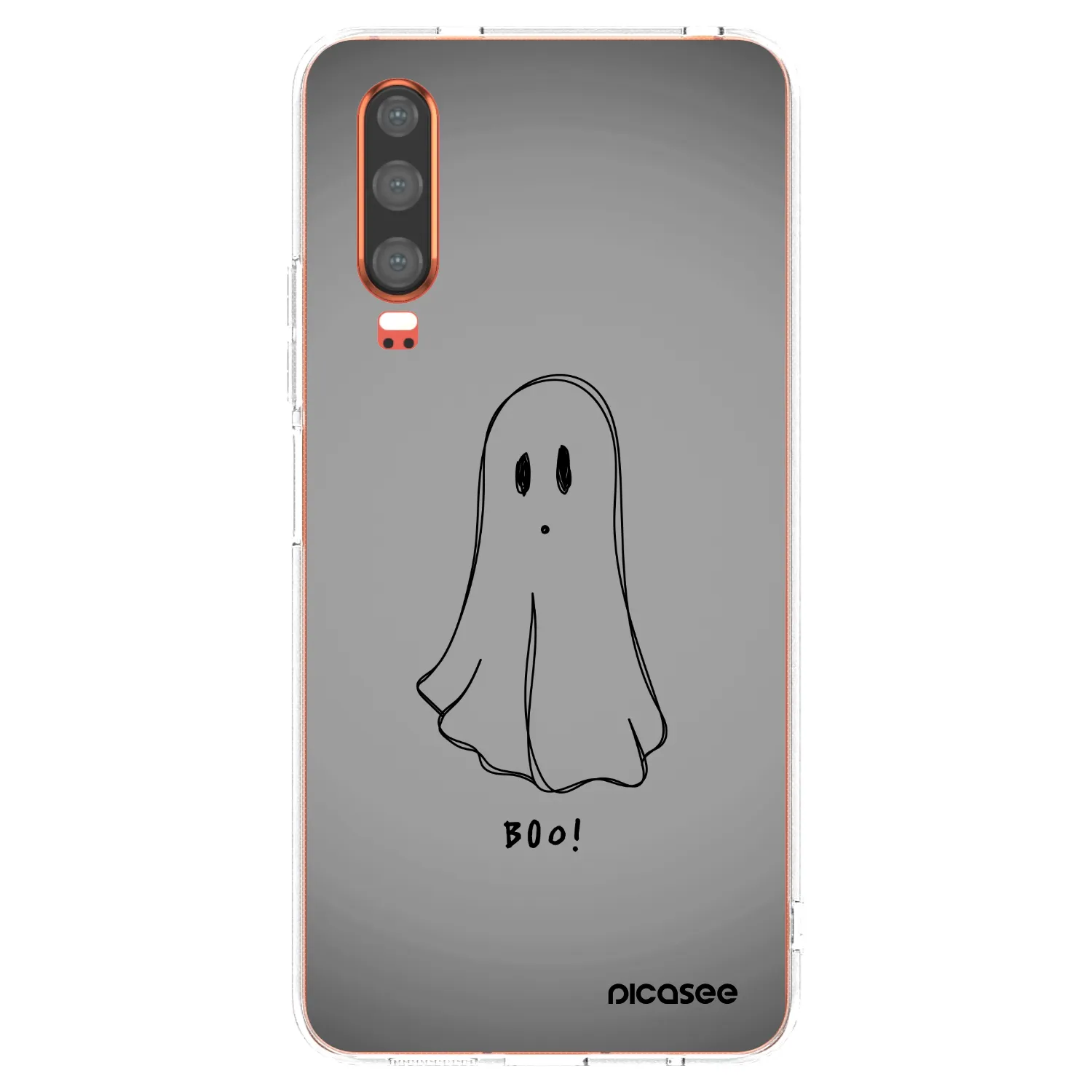 Picasee Huawei P30 Hülle - Transparentes Silikon - Ghost