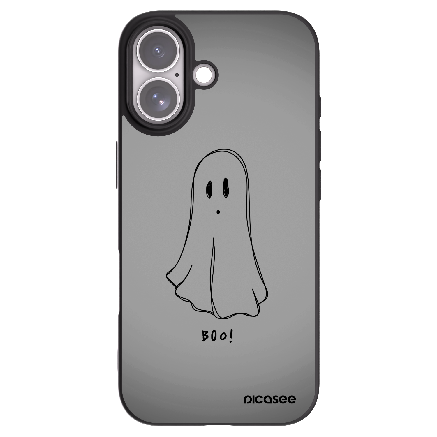 Picasee Apple iPhone 17 Hülle - Schwarzes Silikon - Ghost