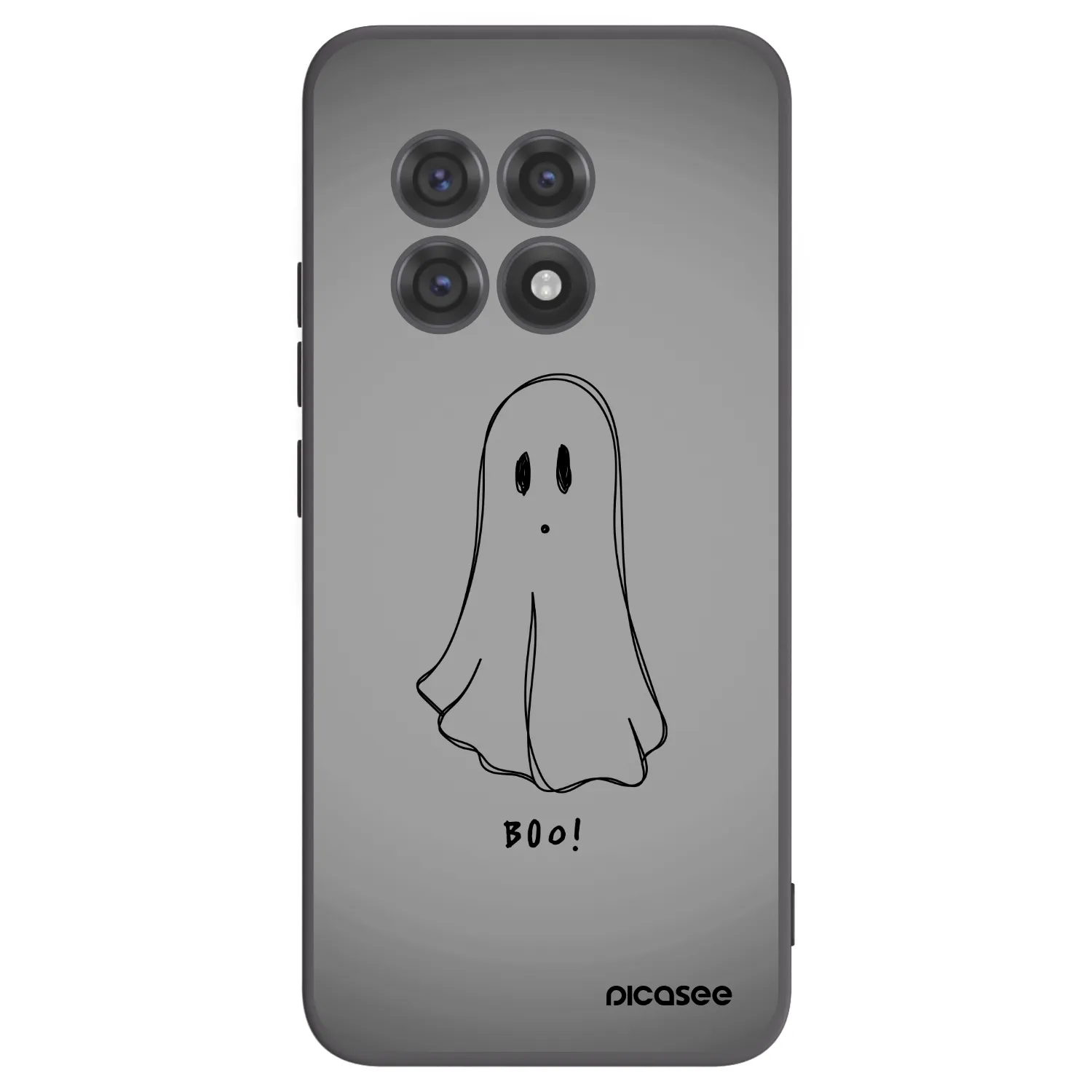 Picasee OnePlus 13R 5G Hülle - Schwarzes Silikon - Ghost