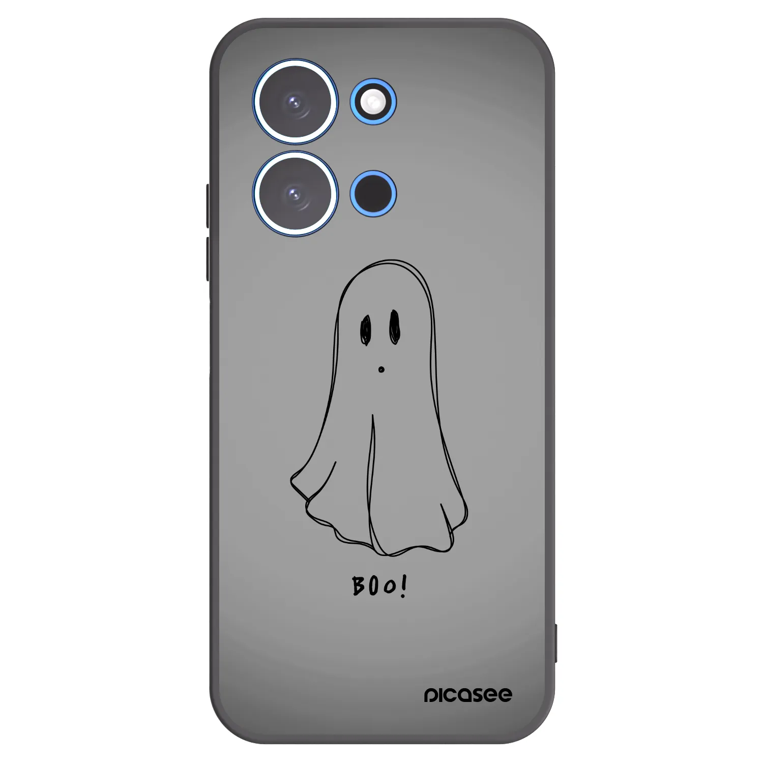 Picasee Xiaomi Redmi 15C 4G Hülle - Schwarzes Silikon - Ghost