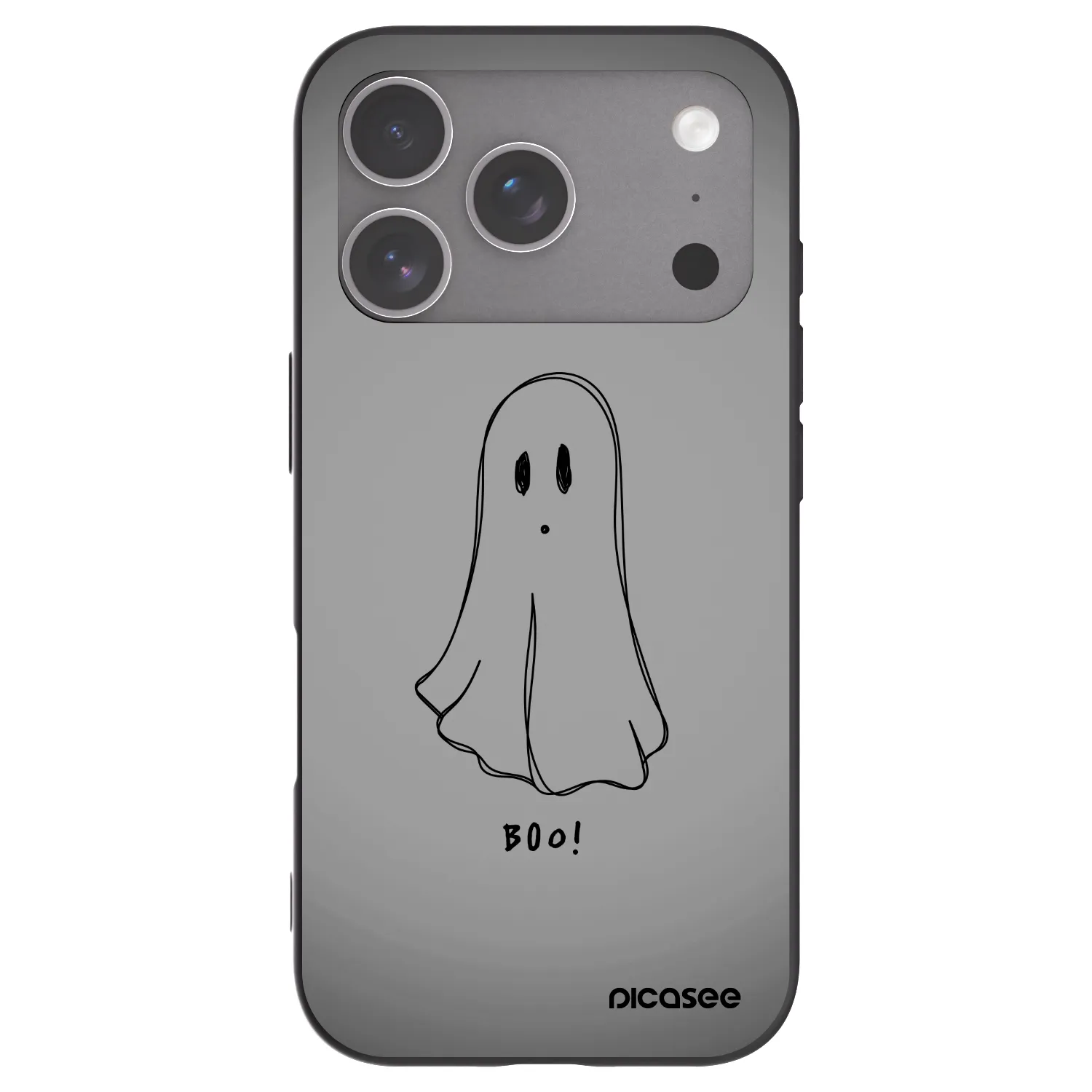 Picasee Apple iPhone 18 Pro Hülle - Schwarzes Silikon - Ghost