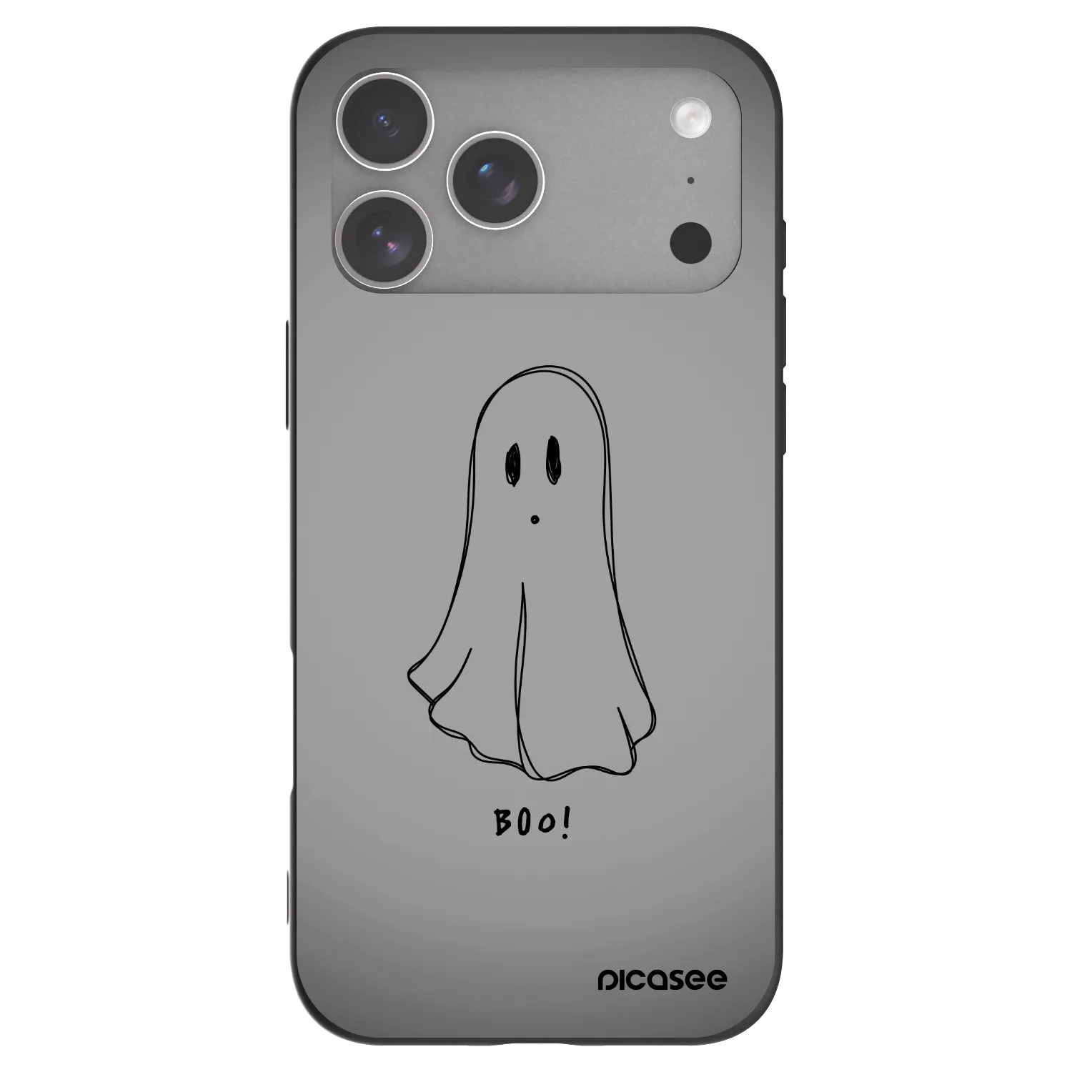 Picasee Apple iPhone 18 Pro Max Hülle - Schwarzes Silikon - Ghost