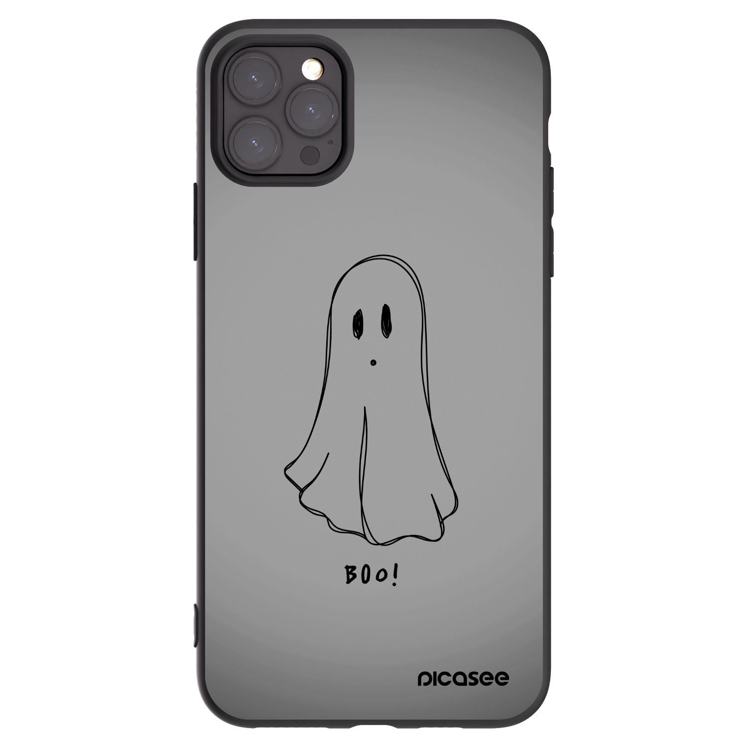 Picasee Apple iPhone 11 Pro Max Hülle - Schwarzes Silikon - Ghost