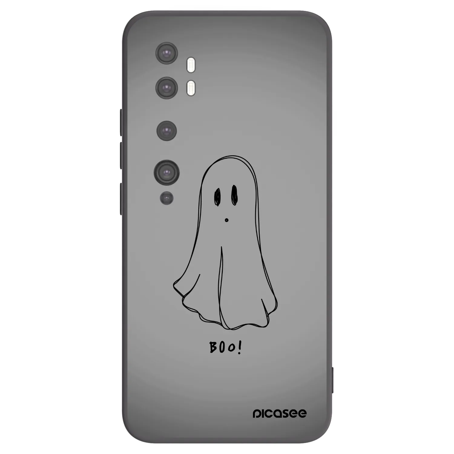 Picasee Xiaomi Mi Note 10 (Pro) Hülle - Schwarzes Silikon - Ghost