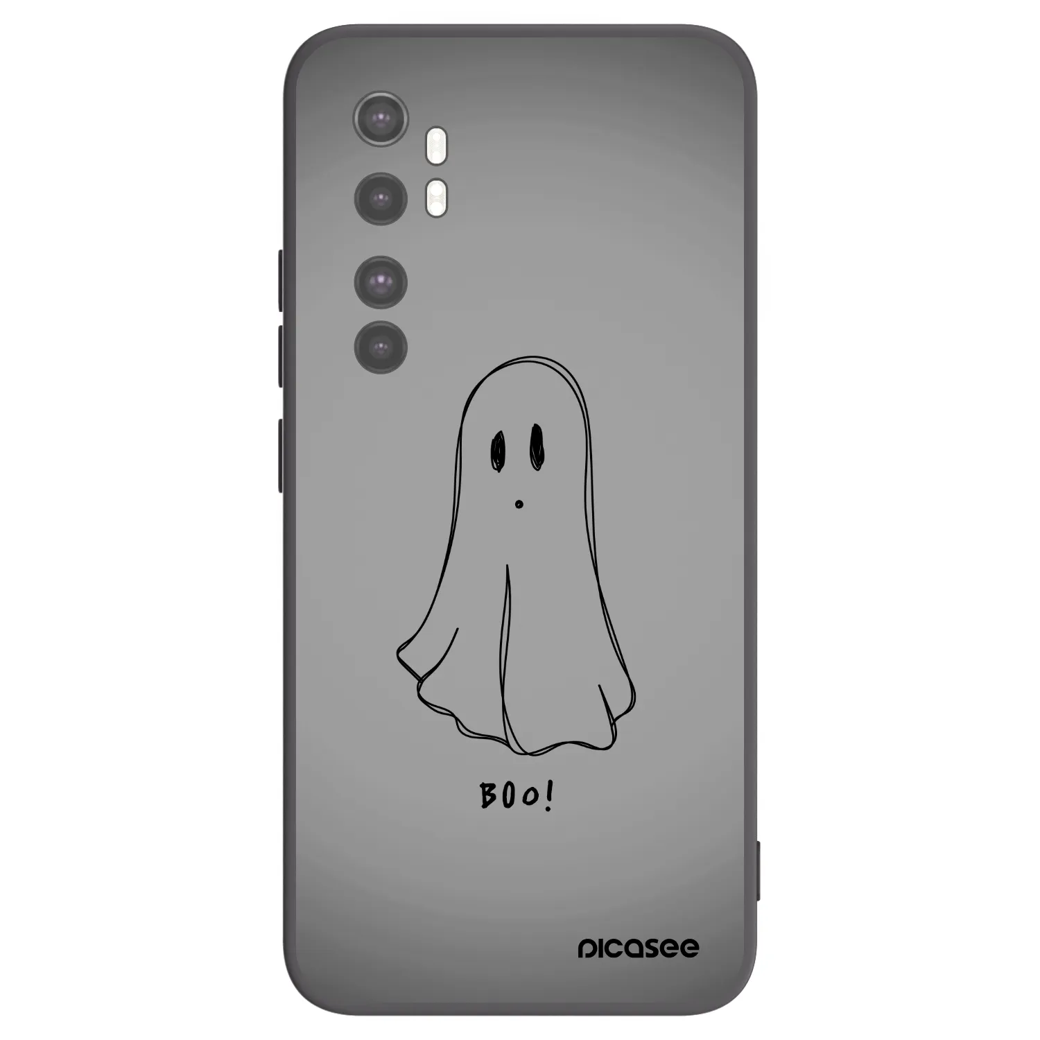 Picasee Xiaomi Mi Note 10 Lite Hülle - Schwarzes Silikon - Ghost