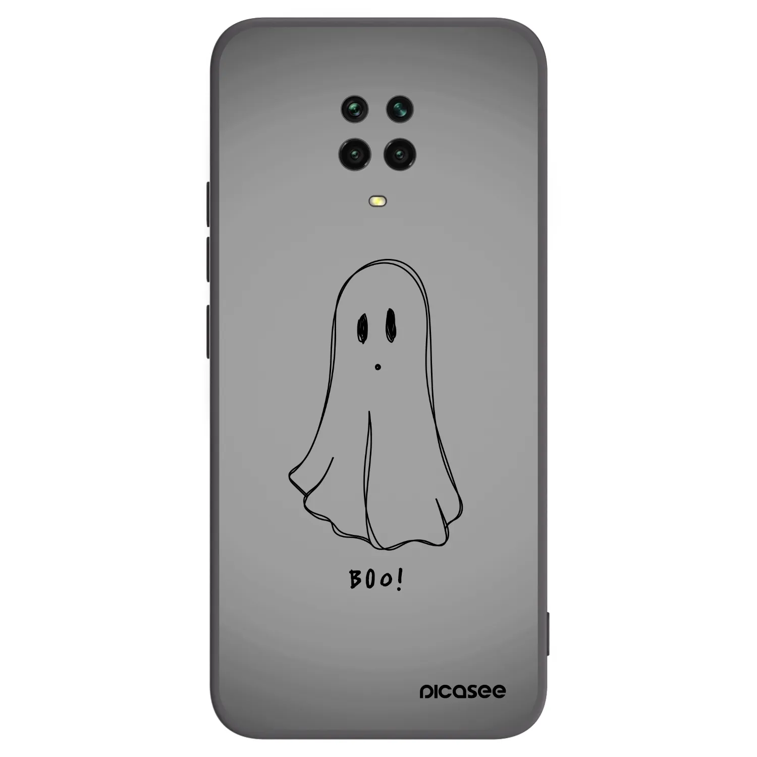 Picasee Xiaomi Redmi Note 9S Hülle - Schwarzes Silikon - Ghost