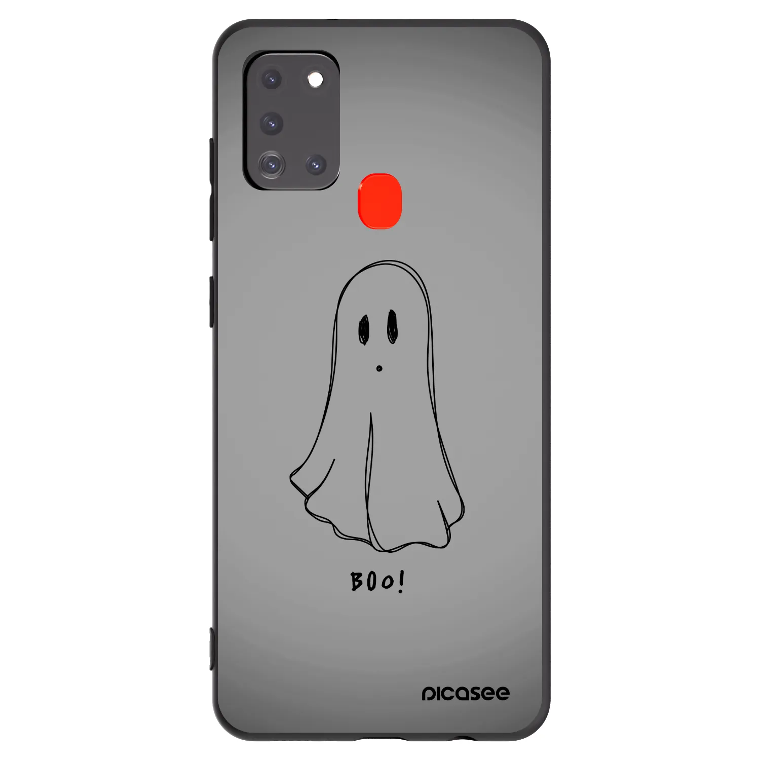 Picasee Samsung Galaxy A21s Hülle - Schwarzes Silikon - Ghost