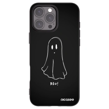 Picasee Apple iPhone 16 Pro Max Hülle - Schwarzes Silikon - Ghost 2