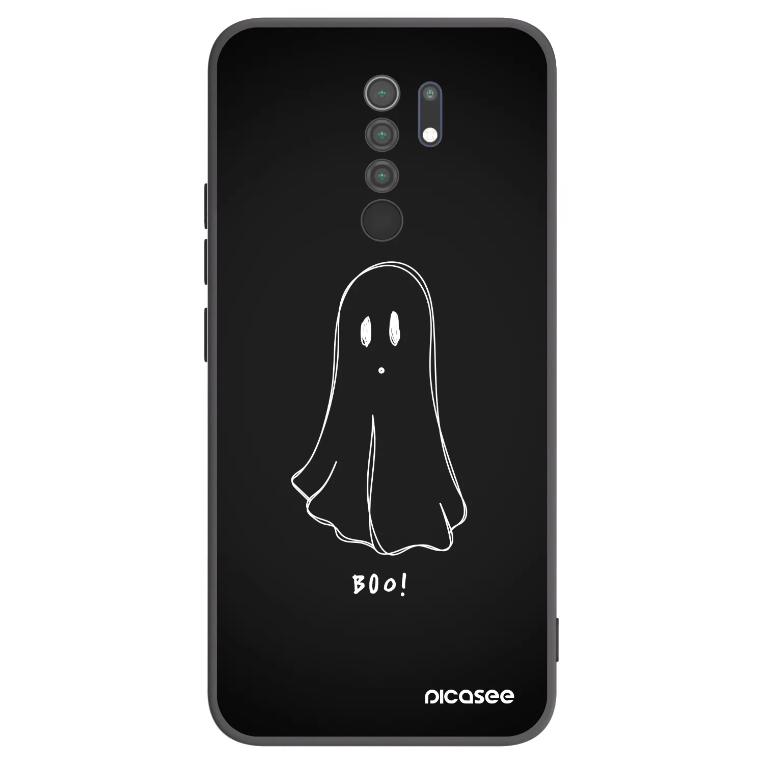 Picasee Xiaomi Redmi 9 Hülle - Schwarzes Silikon - Ghost 2