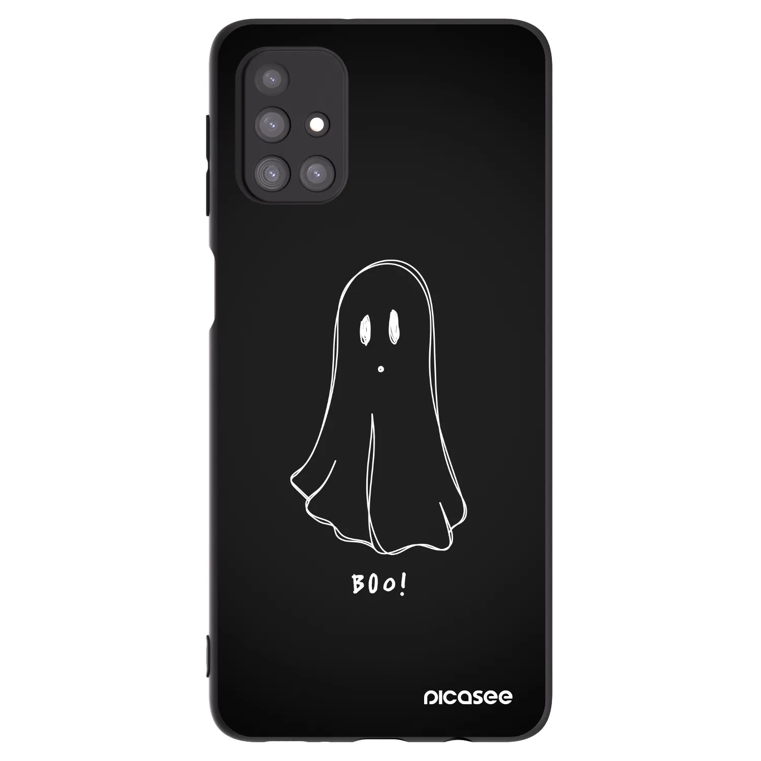 Picasee Samsung Galaxy M31s Hülle - Schwarzes Silikon - Ghost 2