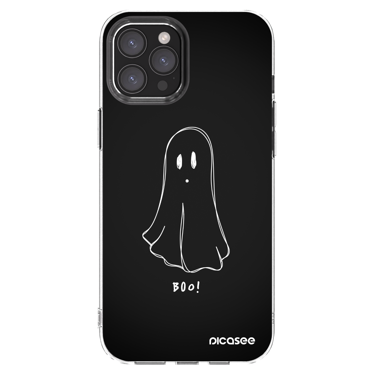 Picasee Apple iPhone 12 Pro Max Hülle - Transparentes Silikon - Ghost 2