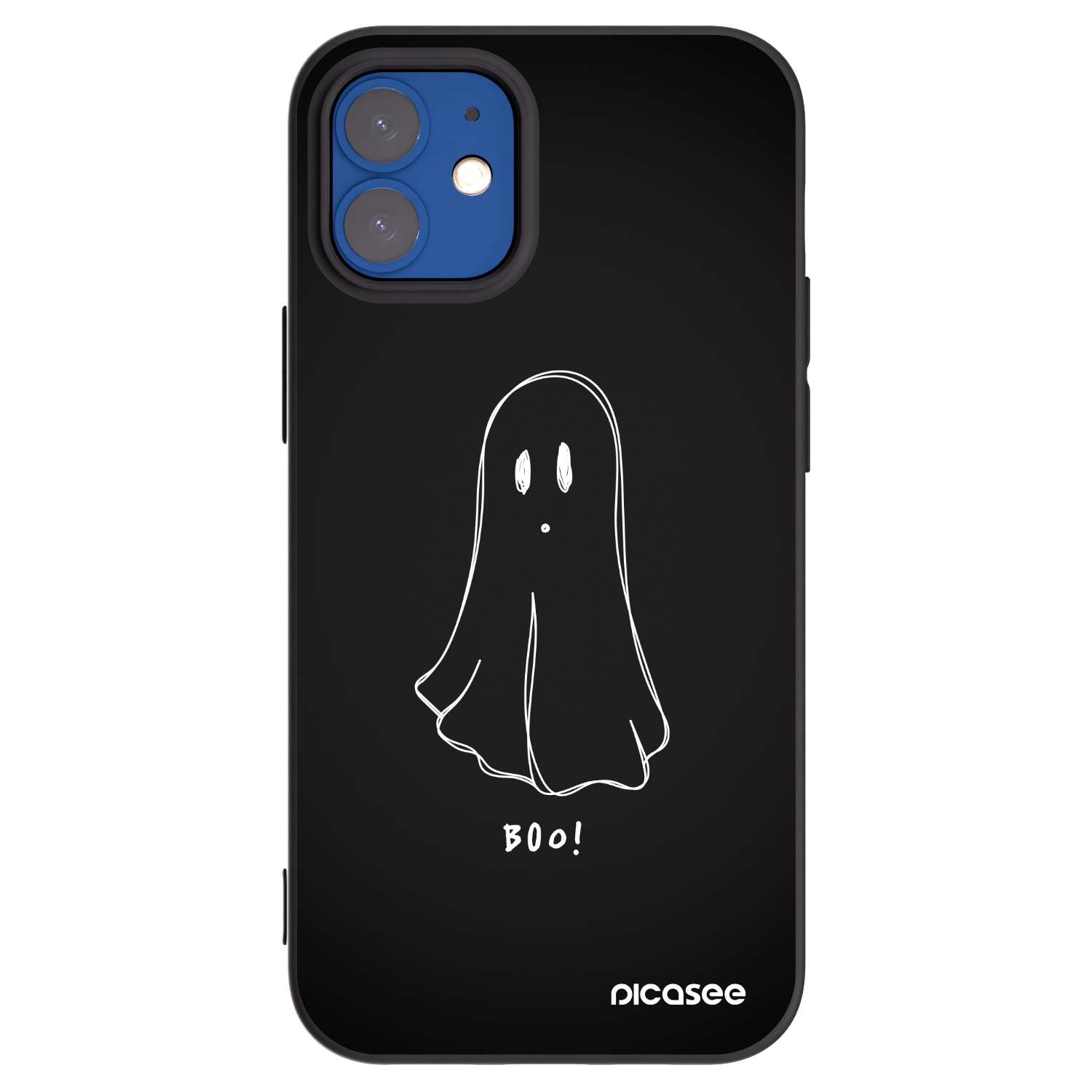 Picasee Apple iPhone 12 mini Hülle - Schwarzes Silikon - Ghost 2