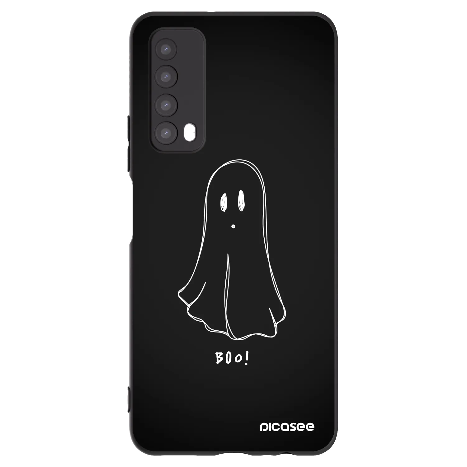 Picasee Huawei P Smart 2021 Hülle - Schwarzes Silikon - Ghost 2