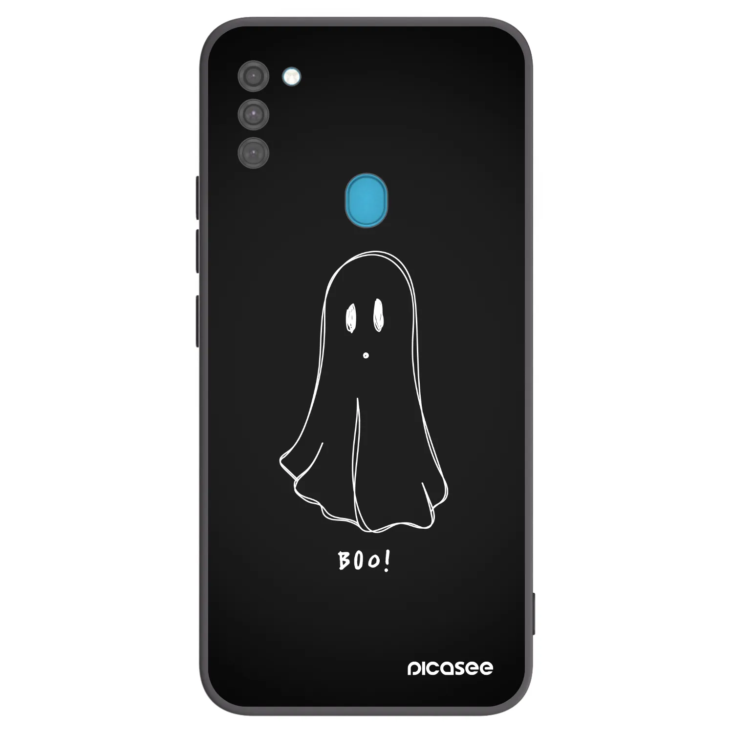 Picasee Samsung Galaxy M11 Hülle - Schwarzes Silikon - Ghost 2