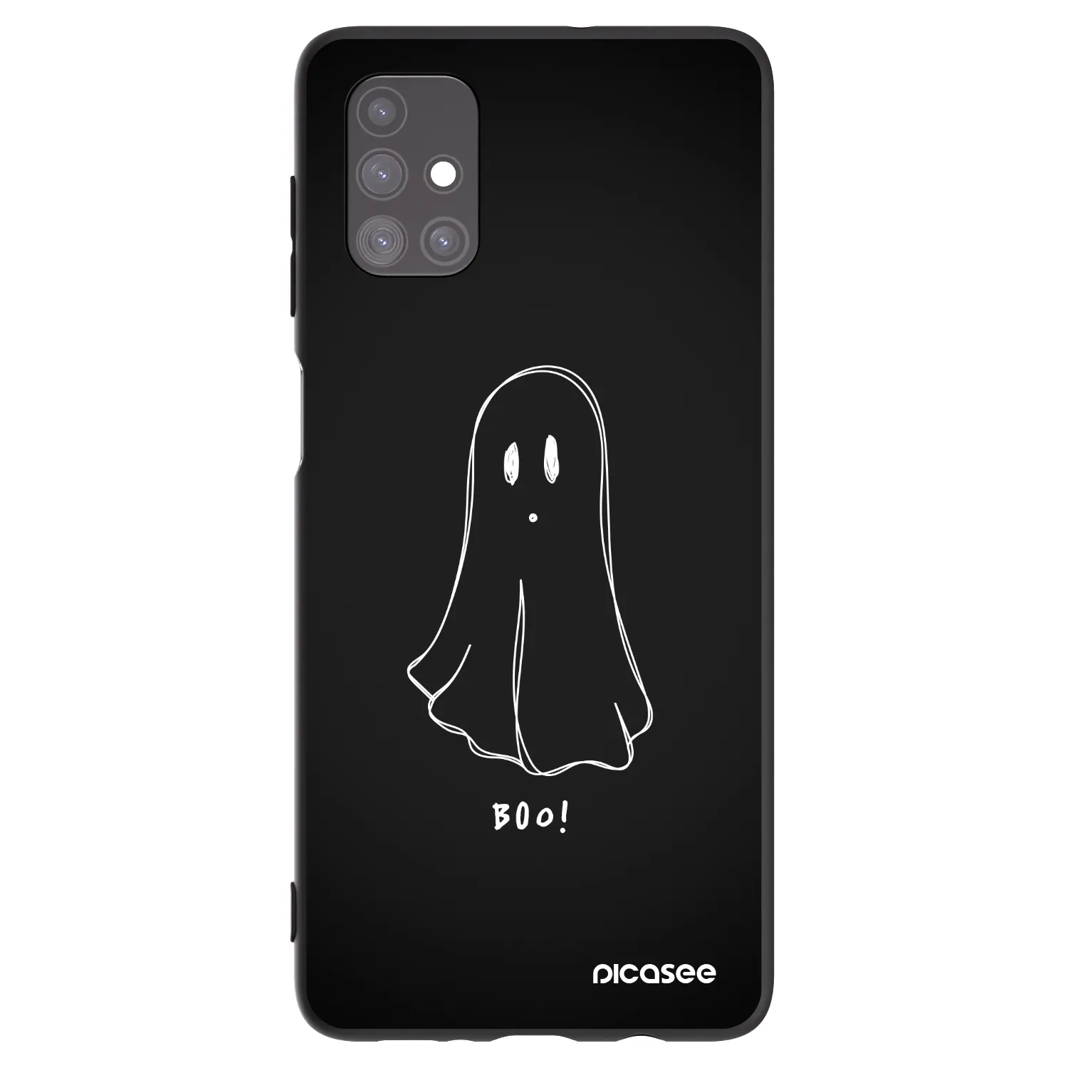 Picasee Samsung Galaxy M51 M515F Hülle - Schwarzes Silikon - Ghost 2
