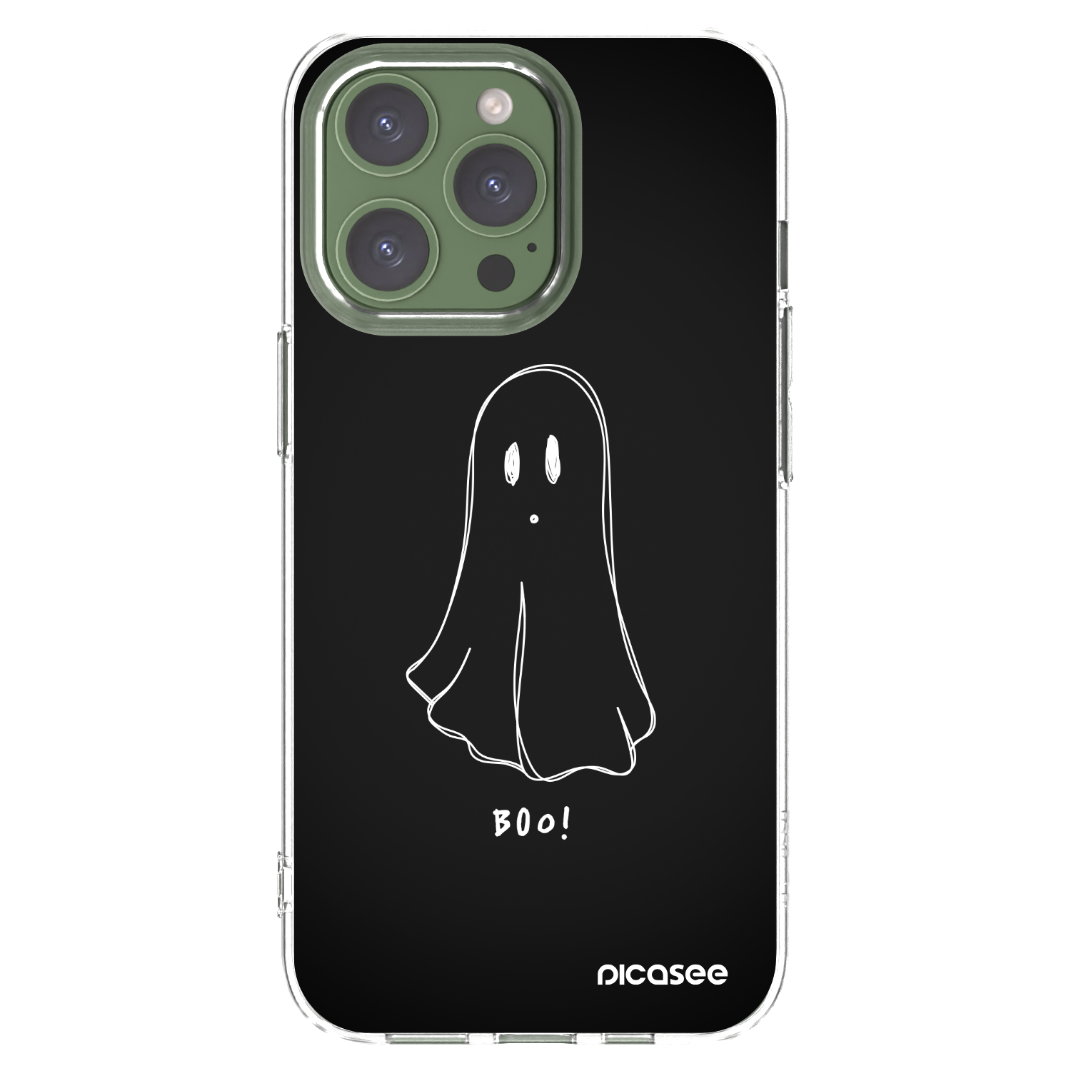 Picasee Apple iPhone 13 Pro Hülle - Transparentes Silikon - Ghost 2