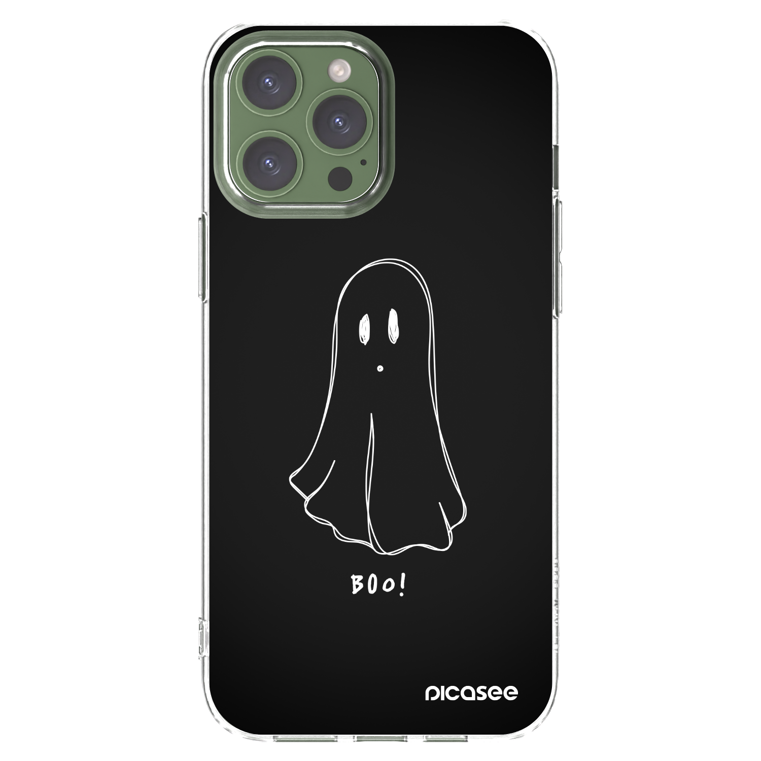 Picasee Apple iPhone 13 Pro Max Hülle - Transparentes Silikon - Ghost 2