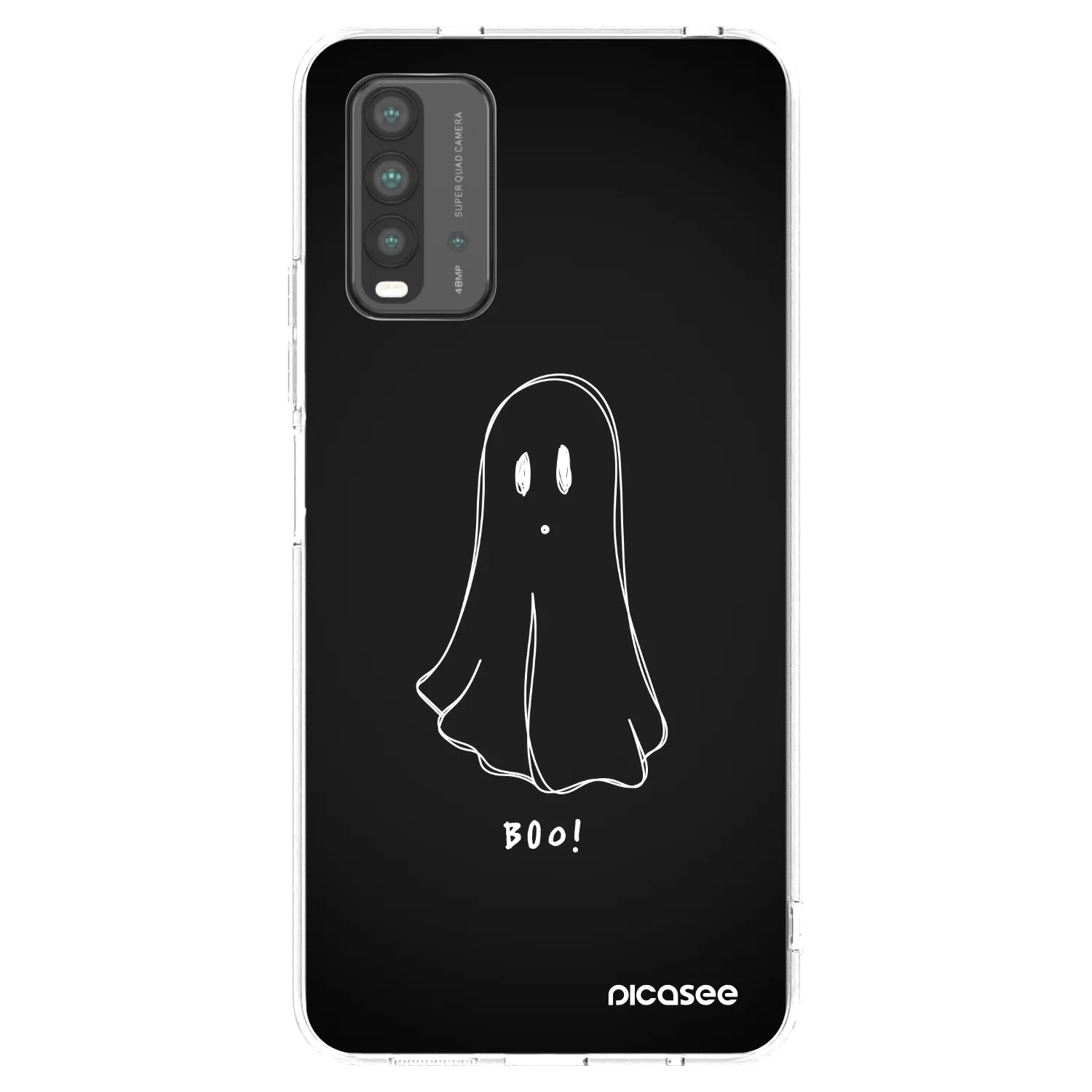 Picasee Xiaomi Redmi 9T Hülle - Schwarzes Silikon - Ghost 2