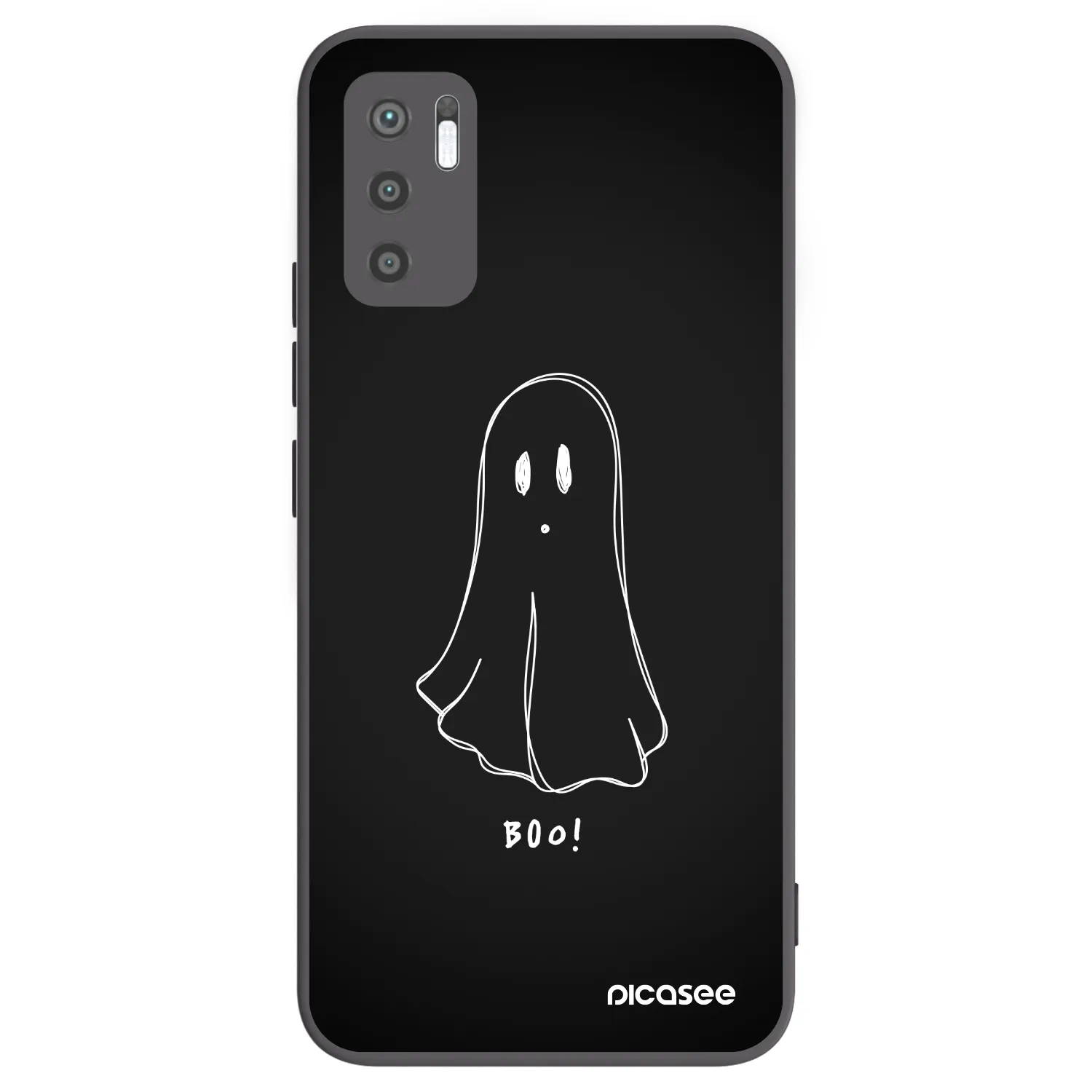 Picasee Xiaomi Redmi Note 10 5G Hülle - Schwarzes Silikon - Ghost 2