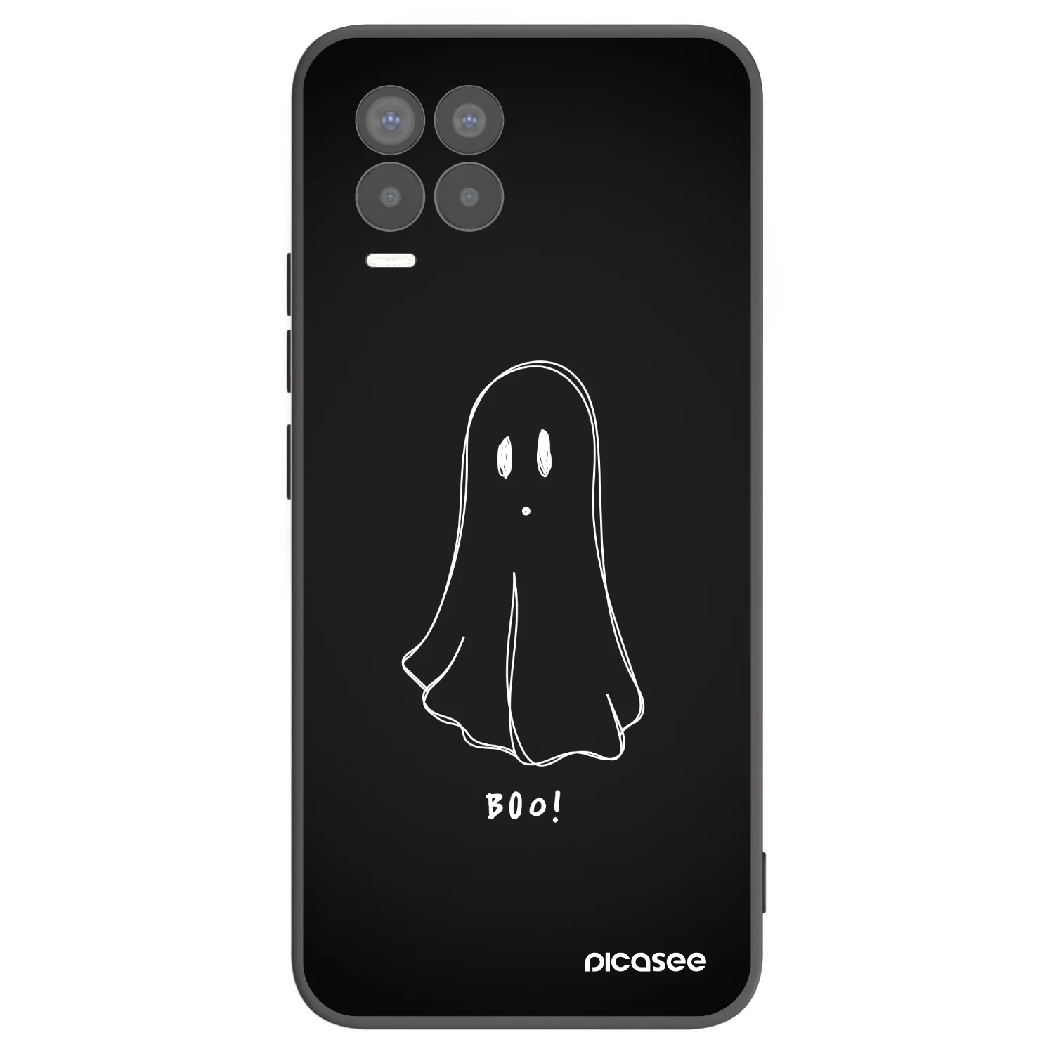 Picasee Realme 8 Pro Hülle - Schwarzes Silikon - Ghost 2