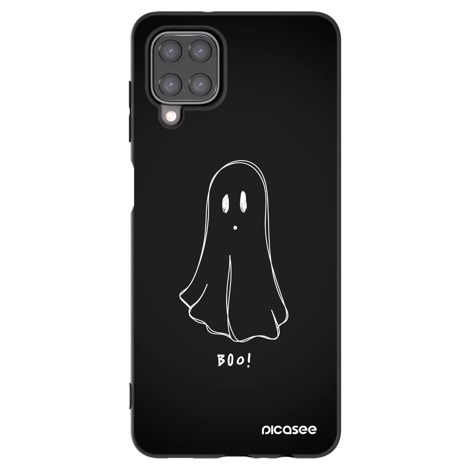 Picasee Samsung Galaxy M12 M127F Hülle - Schwarzes Silikon - Ghost 2
