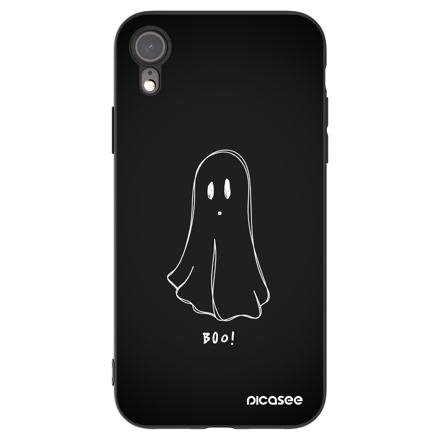 Picasee Apple iPhone XR Hülle - Schwarzes Silikon - Ghost 2