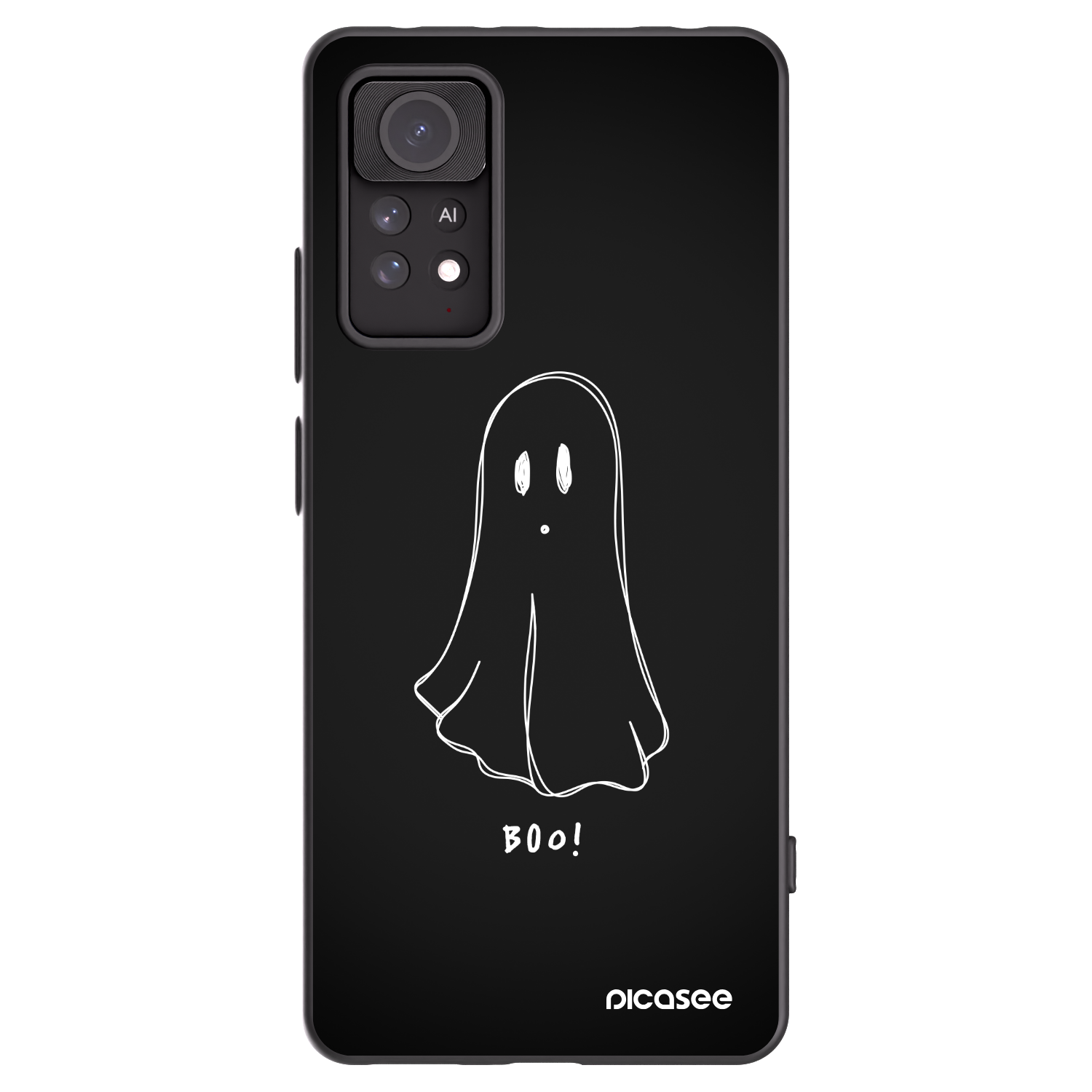 Picasee Xiaomi Redmi Note 11 Pro Hülle - Schwarzes Silikon - Ghost 2