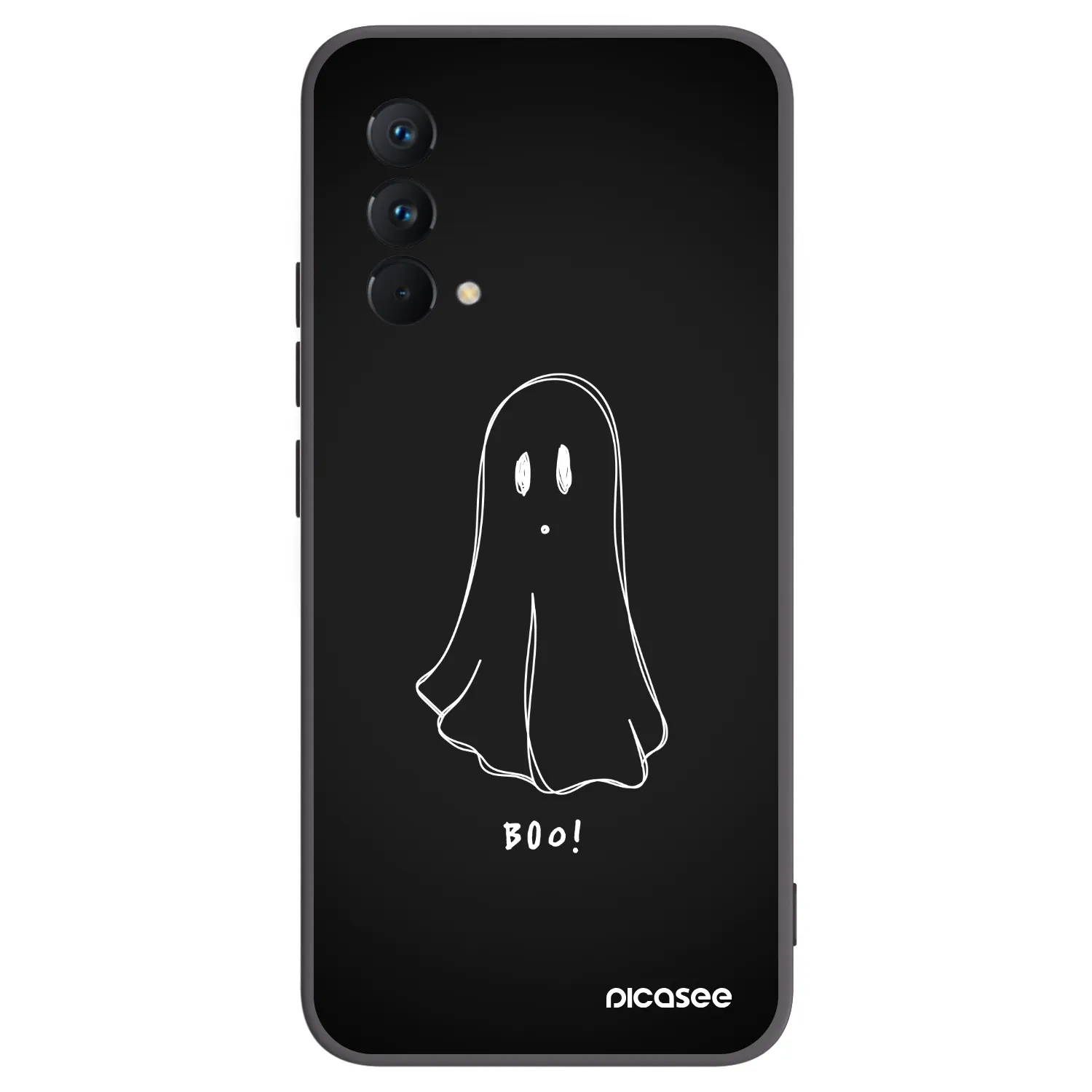 Picasee Realme GT Master Edition 5G Hülle - Schwarzes Silikon - Ghost 2