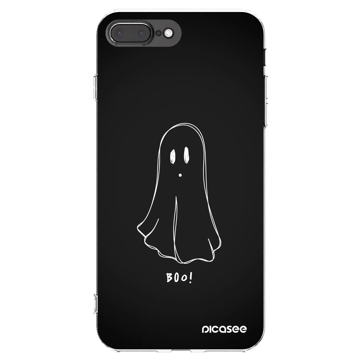Picasee Apple iPhone 8 Plus Hülle - Transparentes Silikon - Ghost 2
