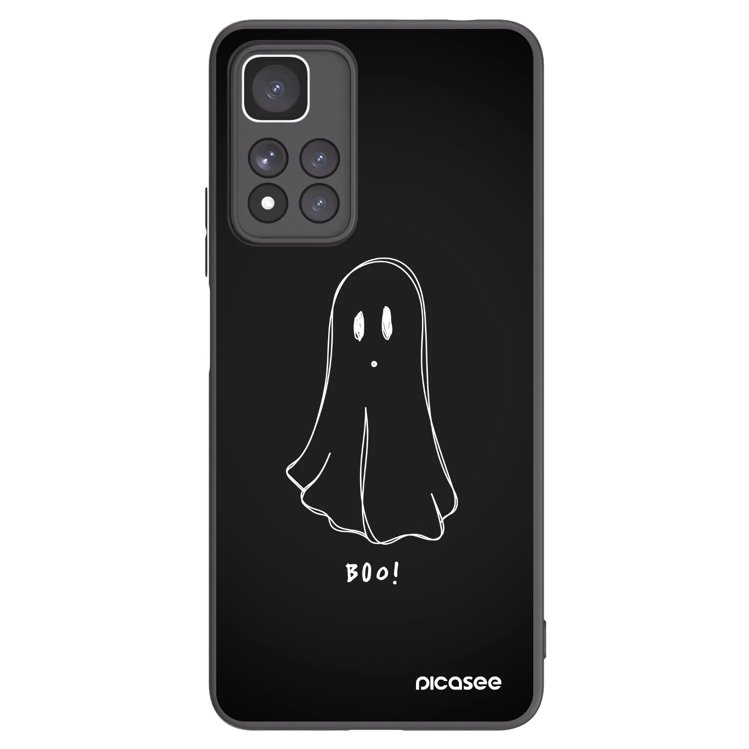 Picasee Xiaomi Redmi Note 11 Pro+ 5G Hülle - Schwarzes Silikon - Ghost 2