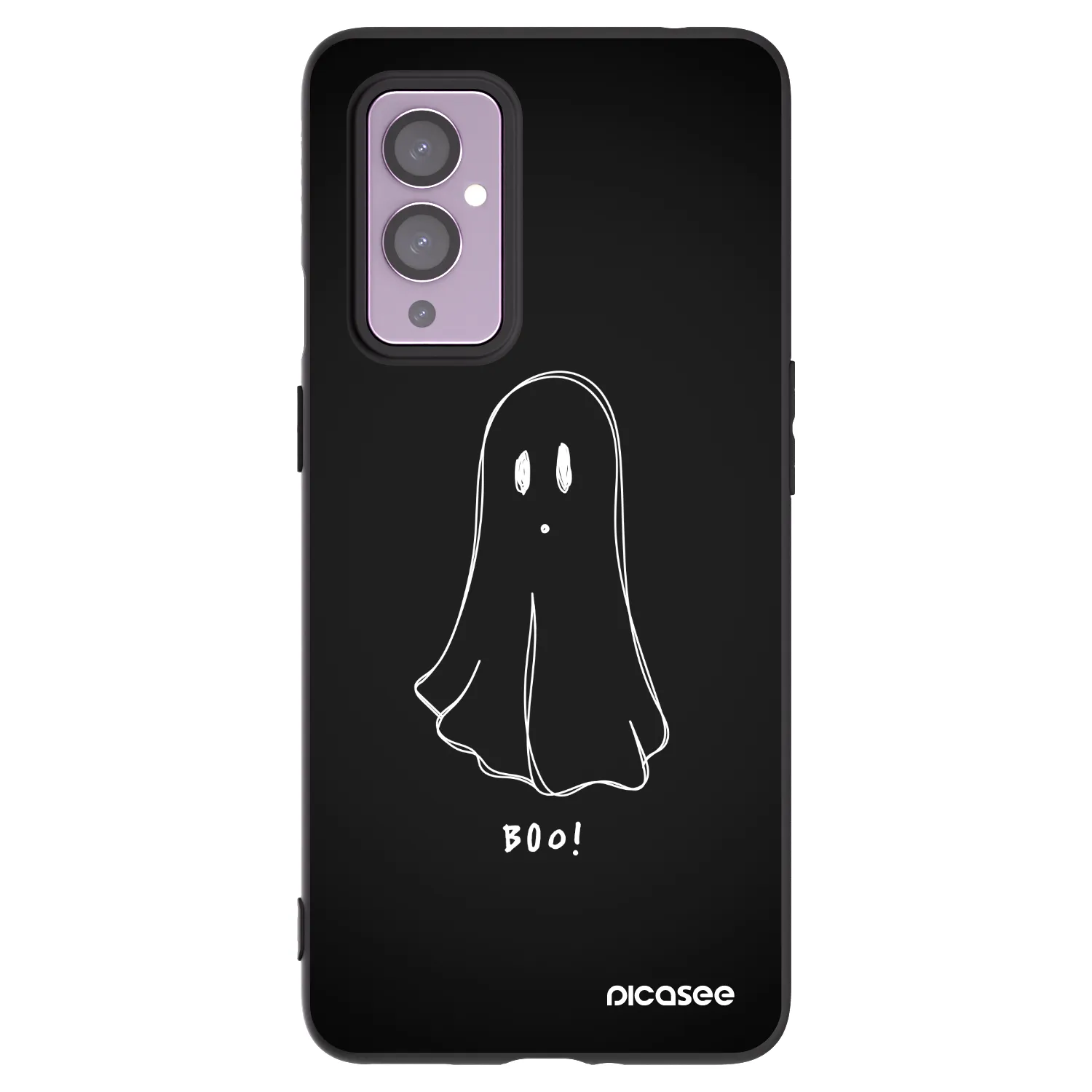 Picasee OnePlus 9 Hülle - Schwarzes Silikon - Ghost 2