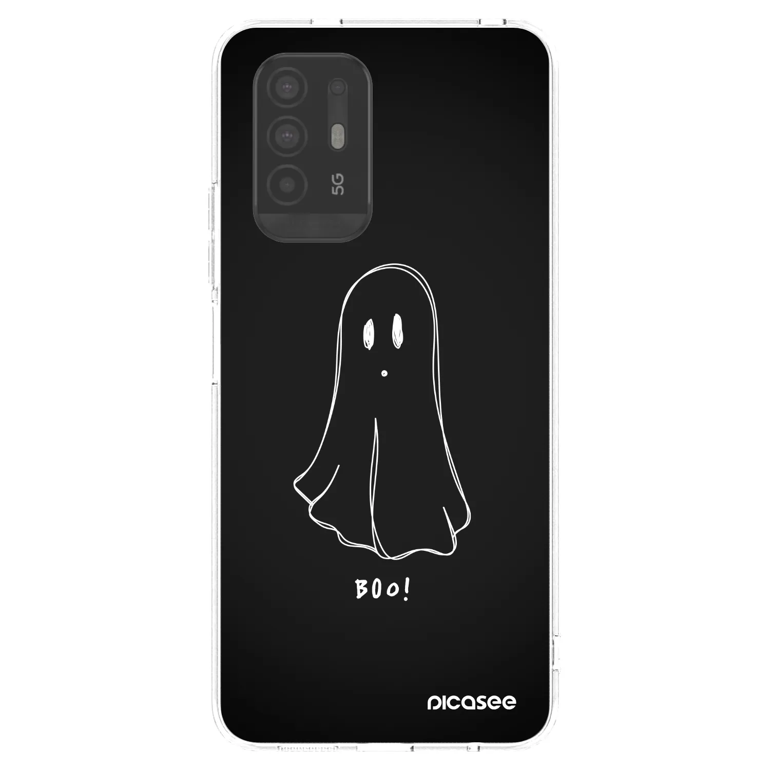 Picasee OPPO A94 5G Hülle - Transparentes Silikon - Ghost 2
