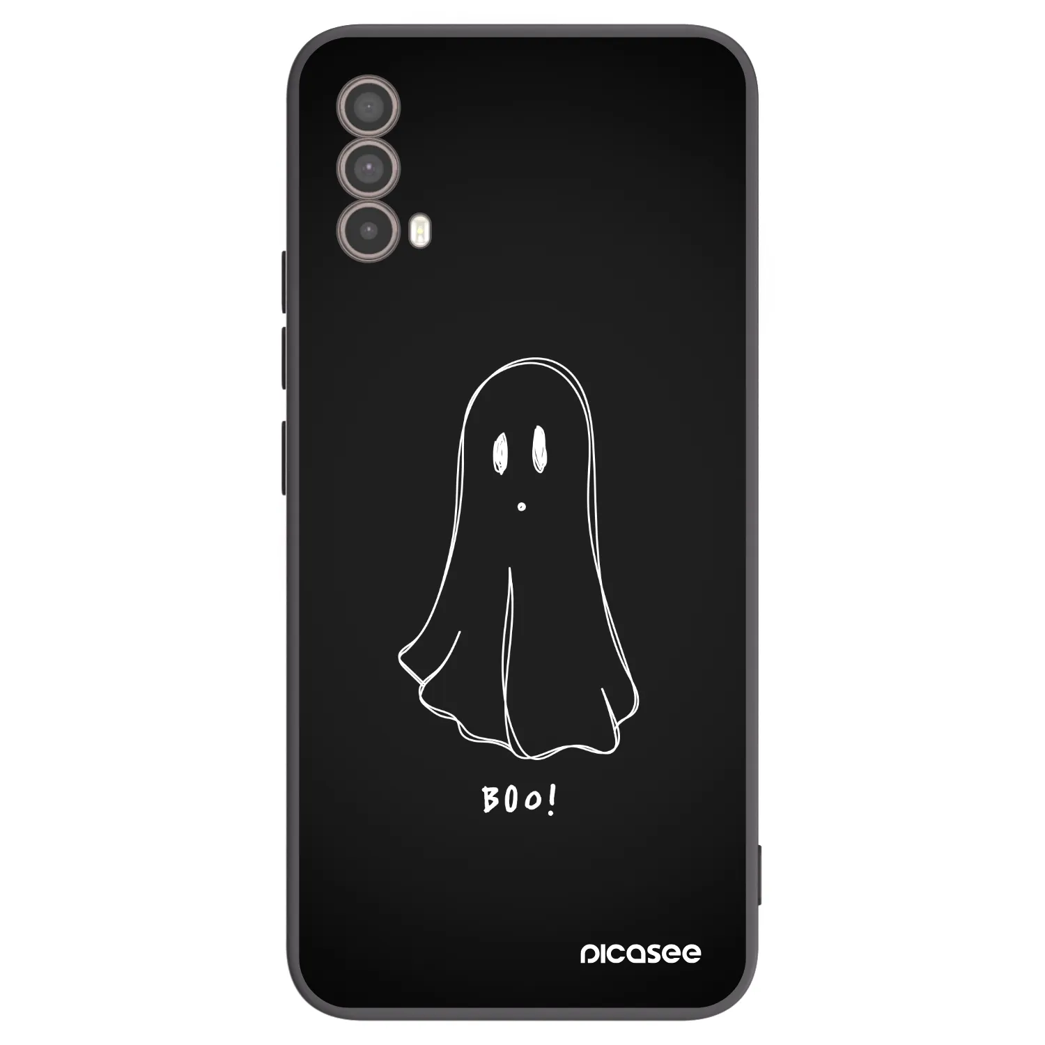 Picasee Motorola Moto E40 Hülle - Schwarzes Silikon - Ghost 2