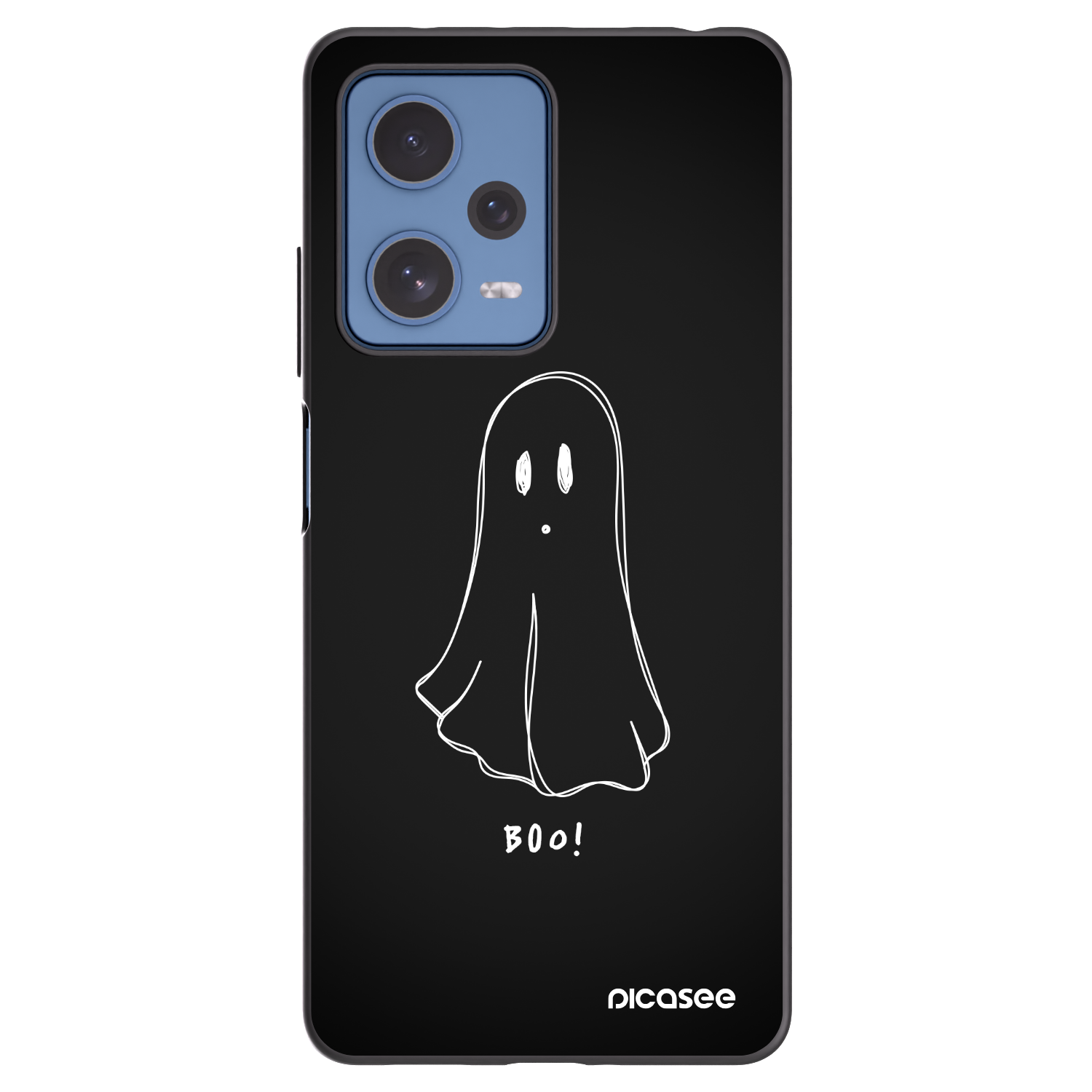 Picasee Xiaomi Redmi Note 12 Pro 5G Hülle - Schwarzes Silikon - Ghost 2