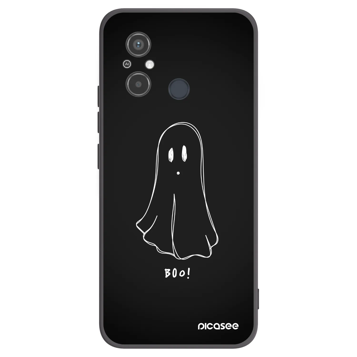 Picasee Xiaomi Redmi 12C Hülle - Schwarzes Silikon - Ghost 2