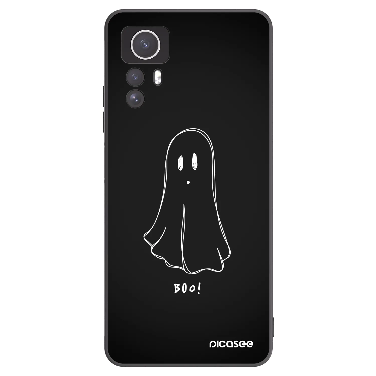 Picasee Xiaomi Redmi Note 12S Hülle - Schwarzes Silikon - Ghost 2