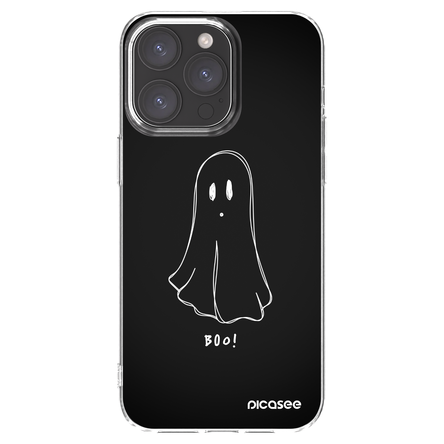 Picasee Apple iPhone 15 Pro Max Hülle - Transparentes Silikon - Ghost 2
