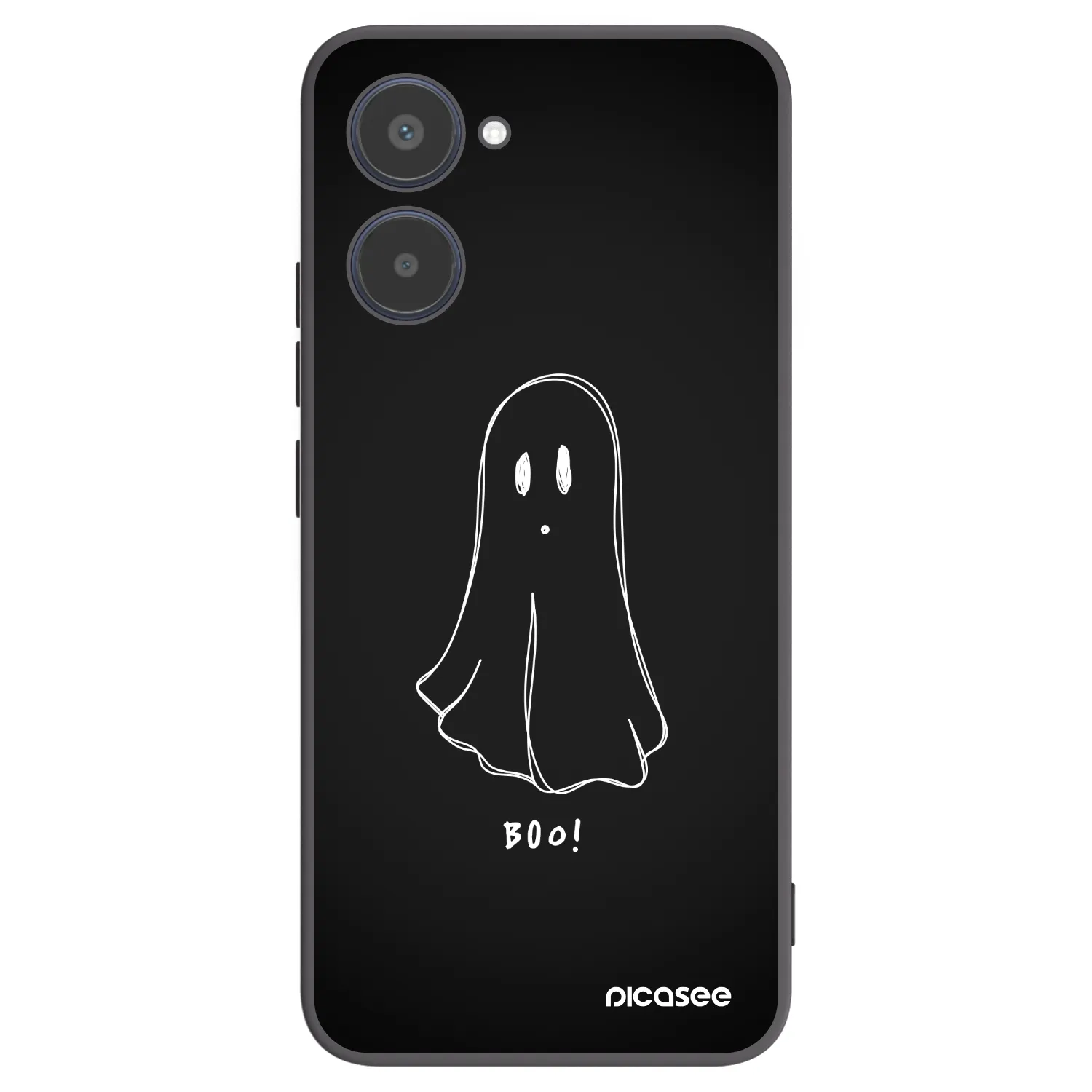 Picasee Realme 10 4G Hülle - Schwarzes Silikon - Ghost 2