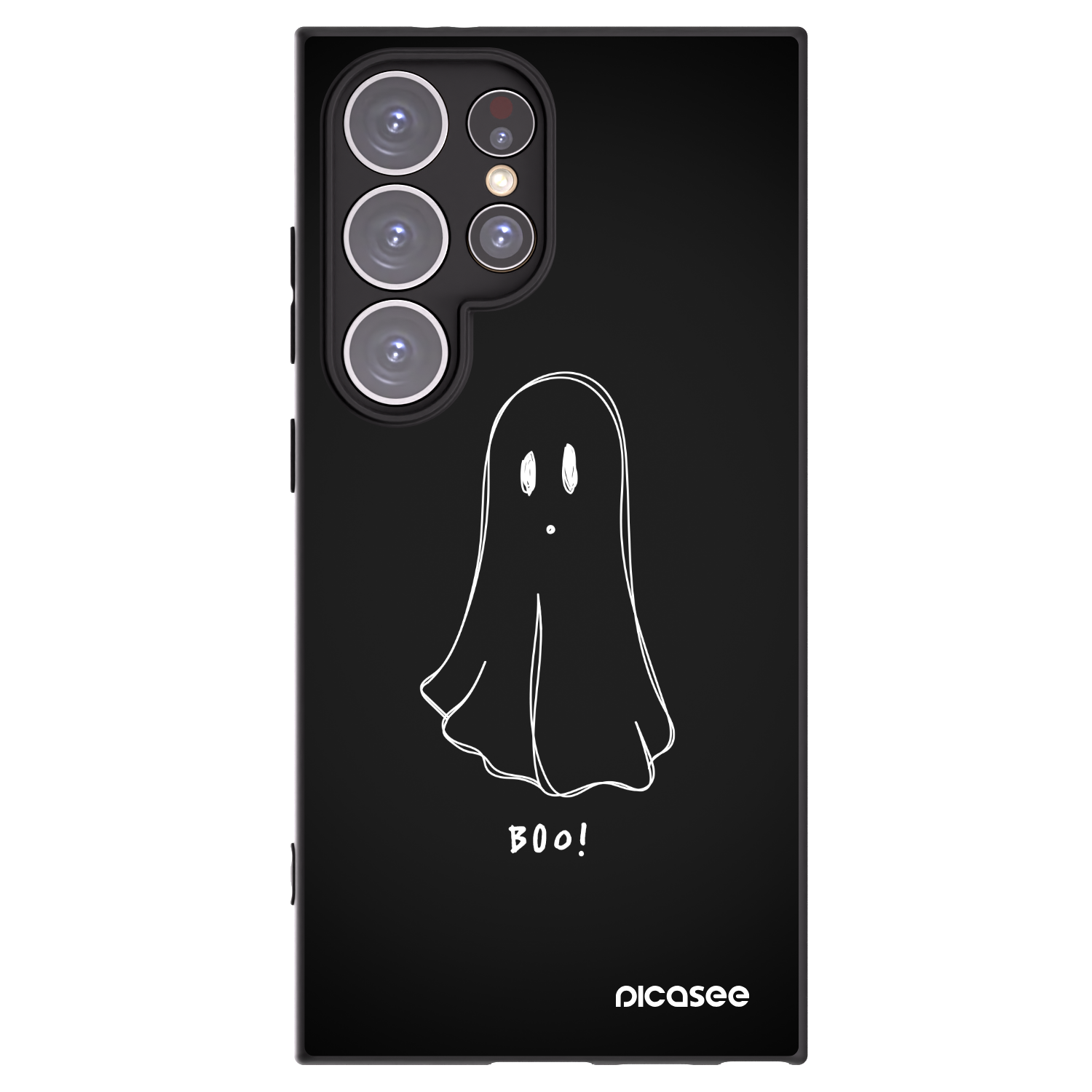 Picasee Samsung Galaxy S24 Ultra S928B 5G Hülle - Schwarzes Silikon - Ghost 2
