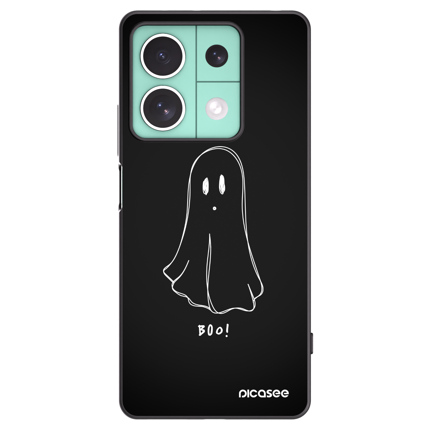 Picasee Xiaomi Redmi Note 13 5G Hülle - Schwarzes Silikon - Ghost 2