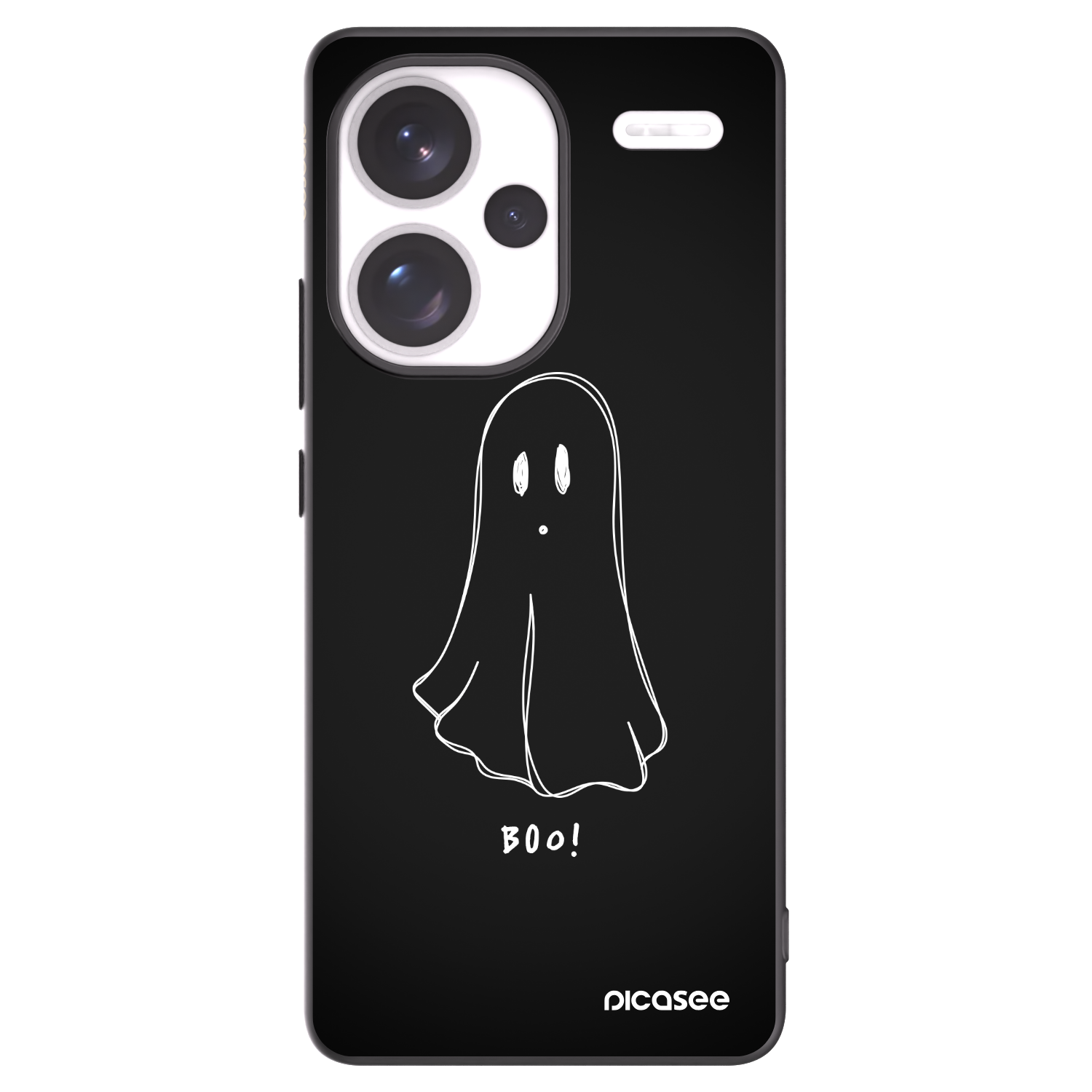 Picasee Xiaomi Redmi Note 13 Pro+ 5G Hülle - Schwarzes Silikon - Ghost 2