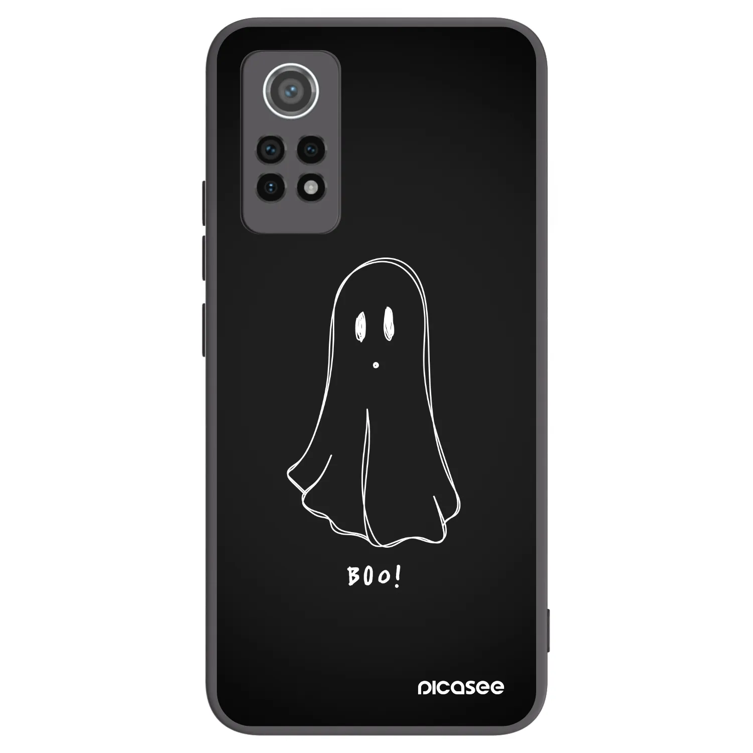 Picasee Xiaomi Redmi Note 12 Pro 4G Hülle - Schwarzes Silikon - Ghost 2