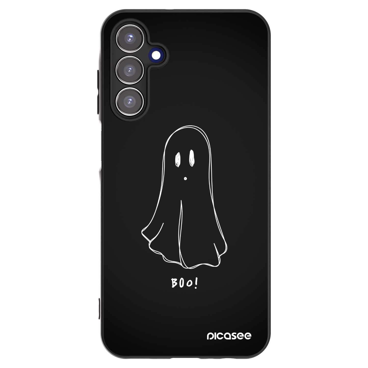 Picasee Samsung Galaxy A15 A155F 4G Hülle - Schwarzes Silikon - Ghost 2