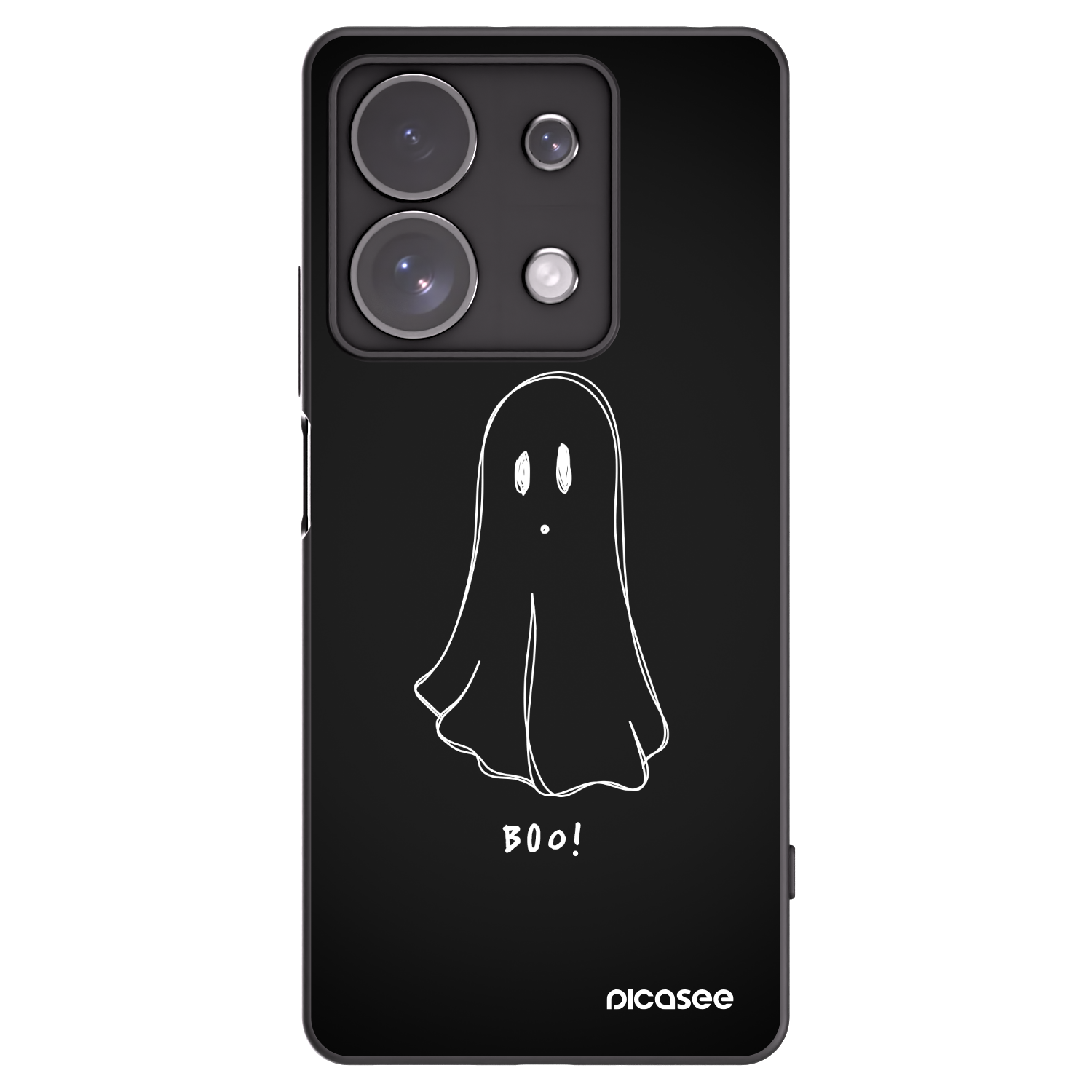 Picasee Xiaomi Redmi Note 13 Pro 4G Hülle - Schwarzes Silikon - Ghost 2