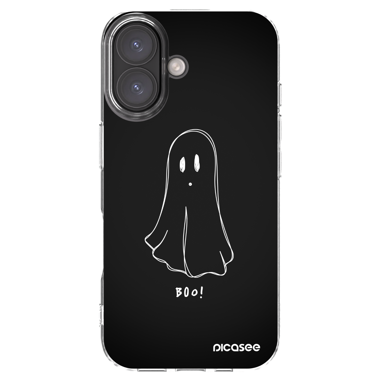 Picasee Apple iPhone 16 Hülle - Transparentes Silikon - Ghost 2