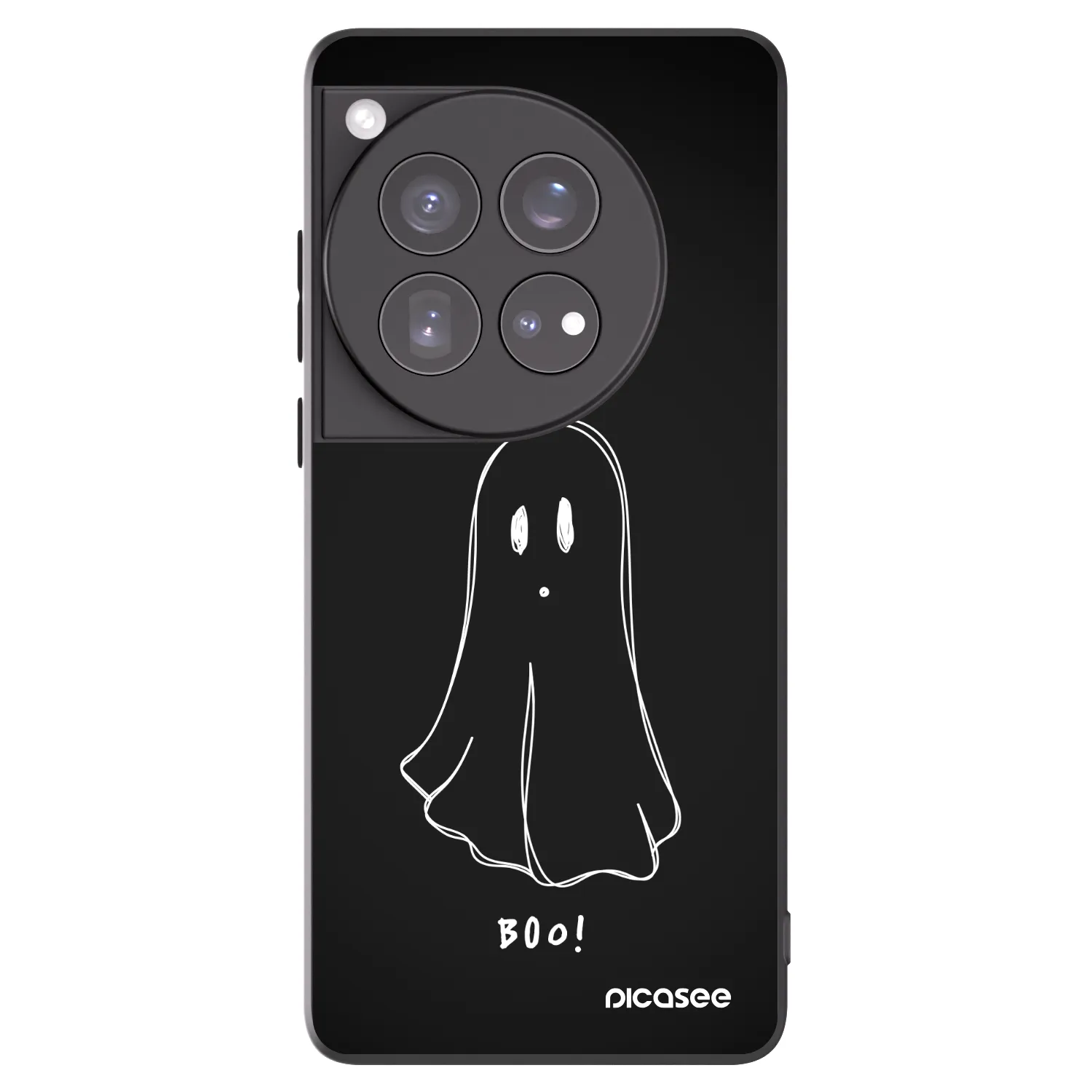 Picasee OnePlus 12 5G Hülle - Schwarzes Silikon - Ghost 2