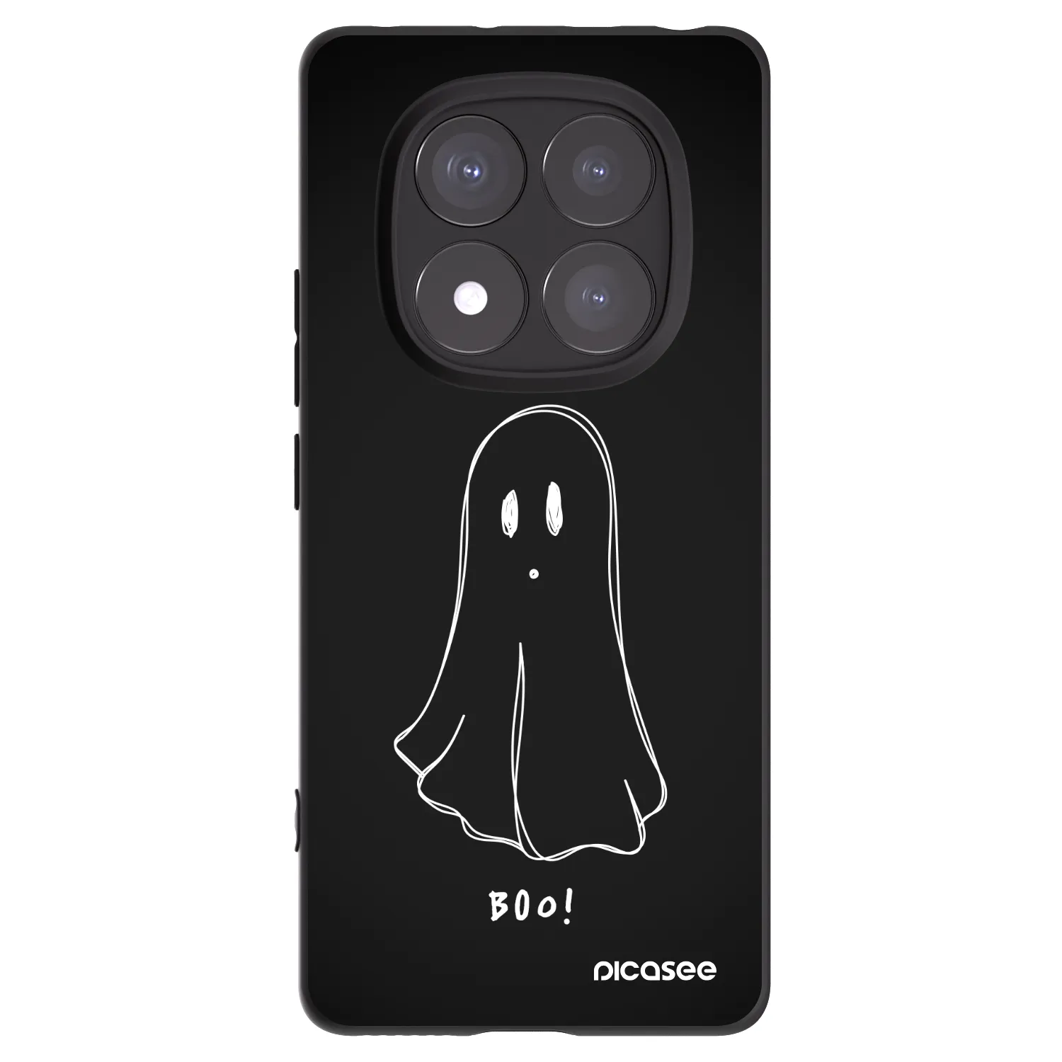 Picasee Xiaomi Redmi Note 14 Pro+ 5G Hülle - Schwarzes Silikon - Ghost 2